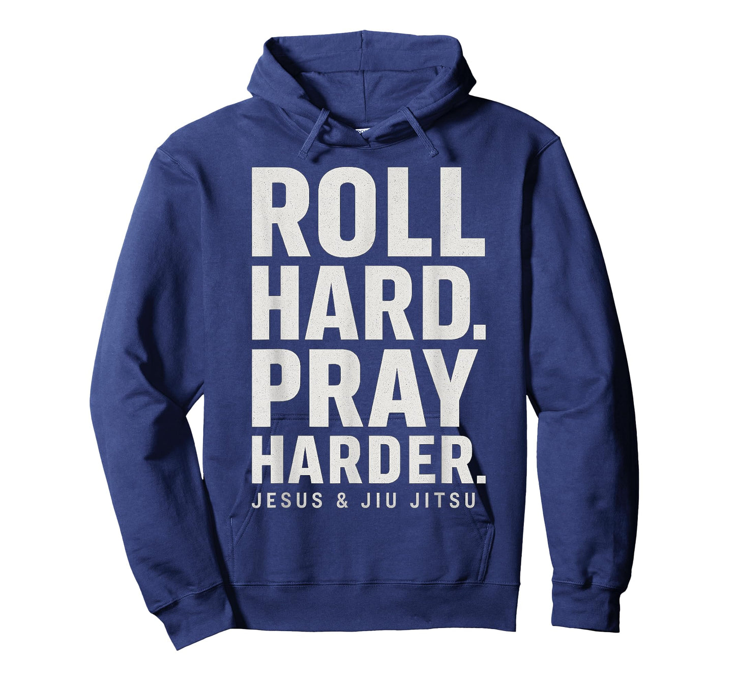 Roll Hard Pray Harder Jesus and Jiu Jitsu Fighting Christian T-Shirt