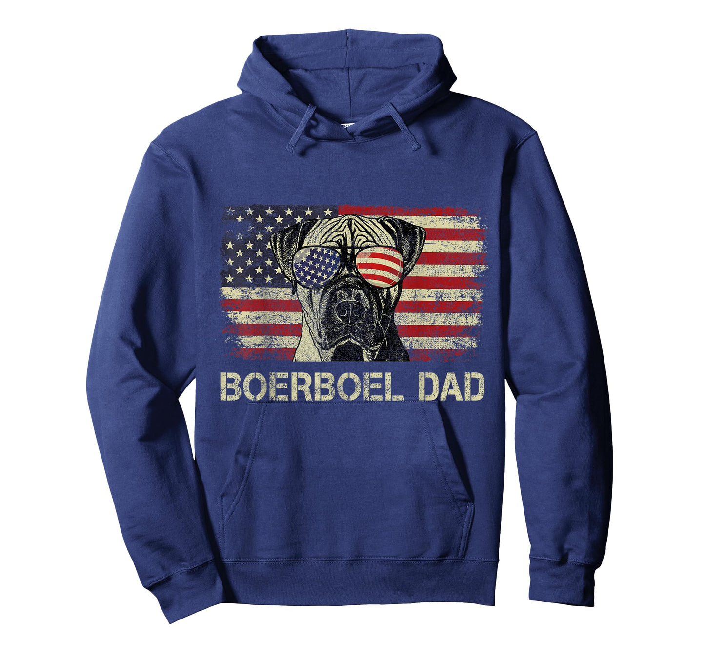 Boerboel Dad Dog Lovers American Flag 4th Of July T-Shirt