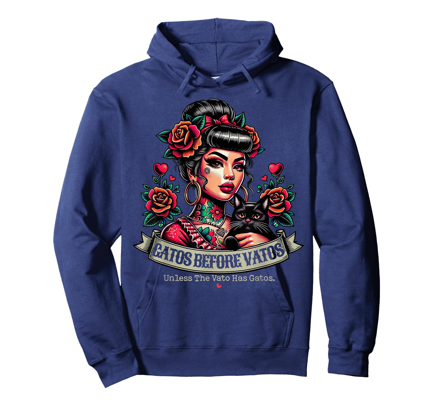 Gatos Before Vatos Unless The Vato Has Gatos Chingona Tattoo T-Shirt
