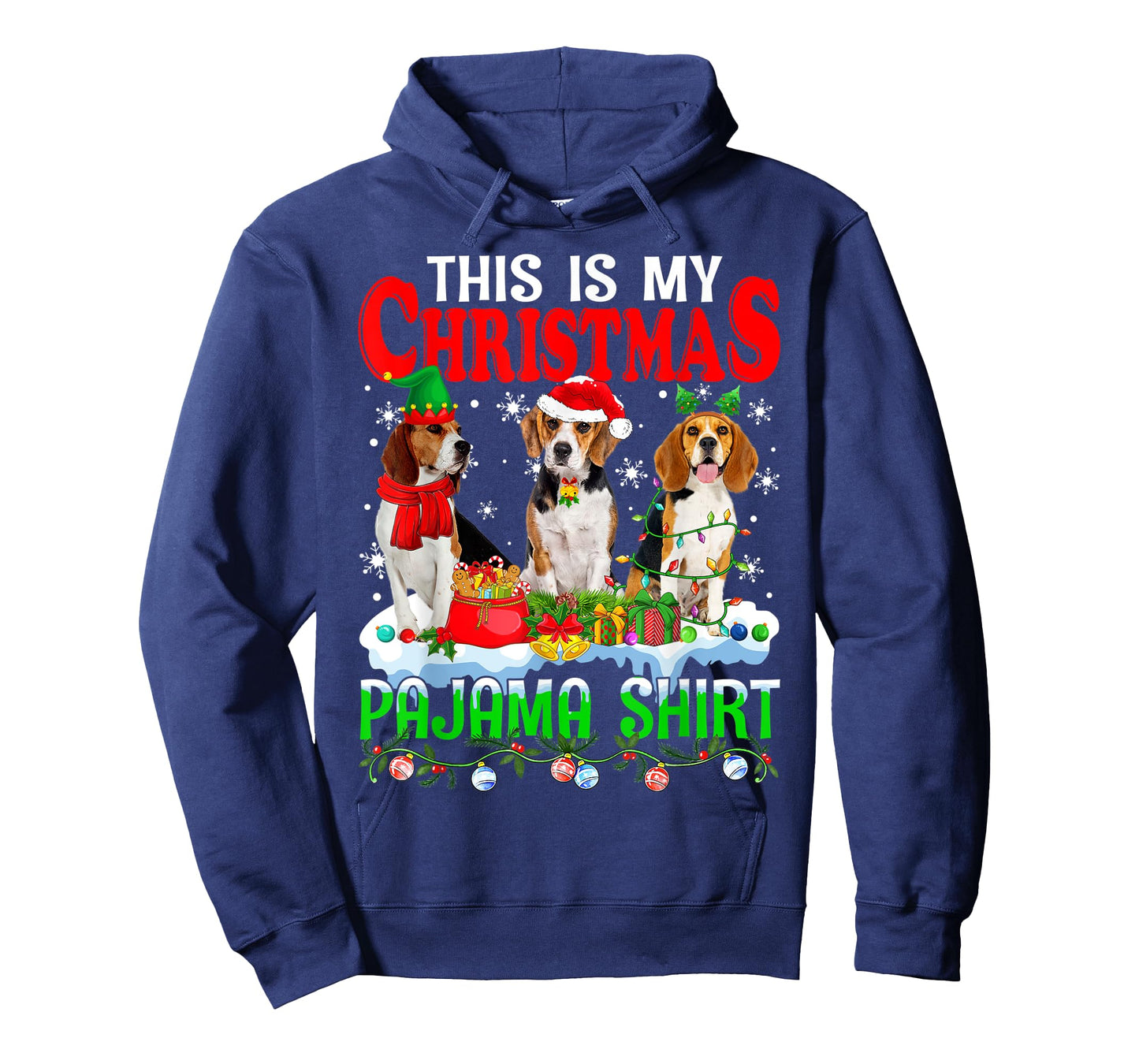 This Is My Christmas Pajama Funny Beagle Dog Lover T-Shirt
