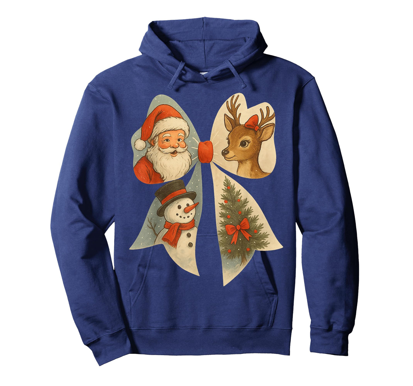 Preppy Christmas Coquette Bow Reindeer Snowman Santa Claus T-Shirt