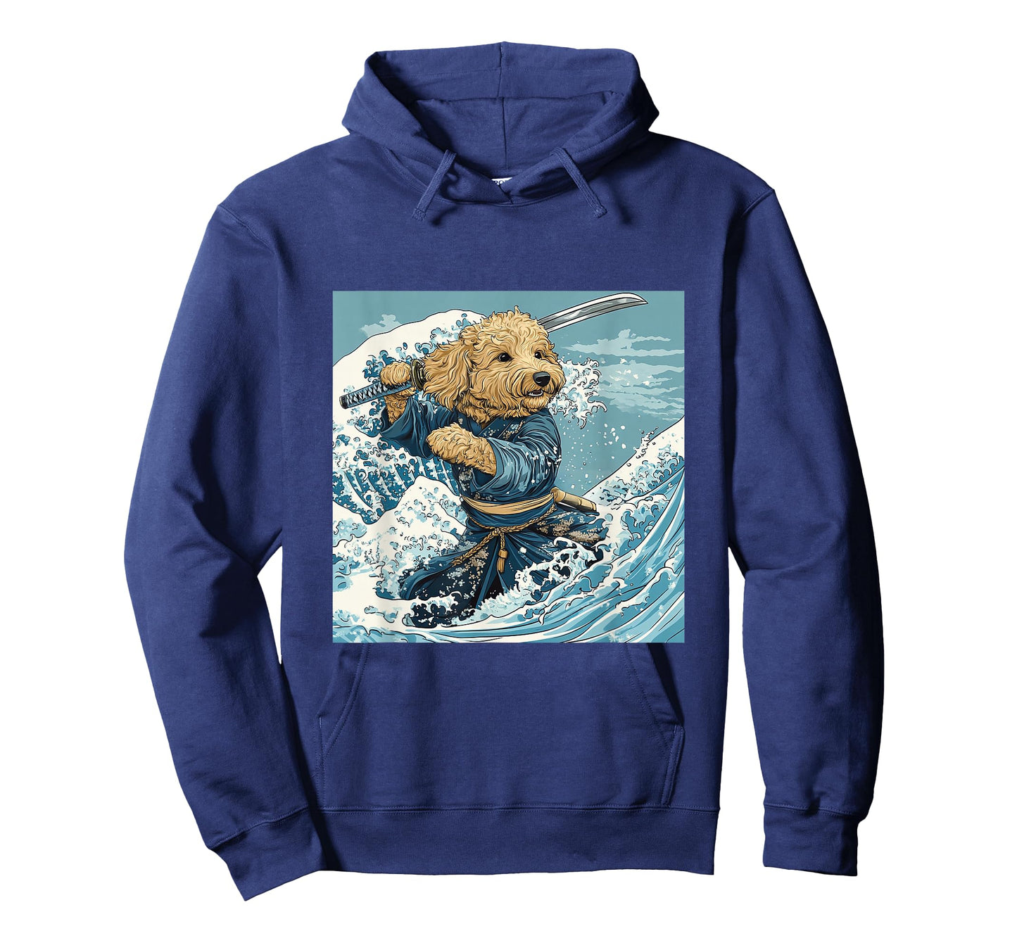 Goldendoodle Pet Dog Samurai Warrior Japanese Art Anime T-Shirt