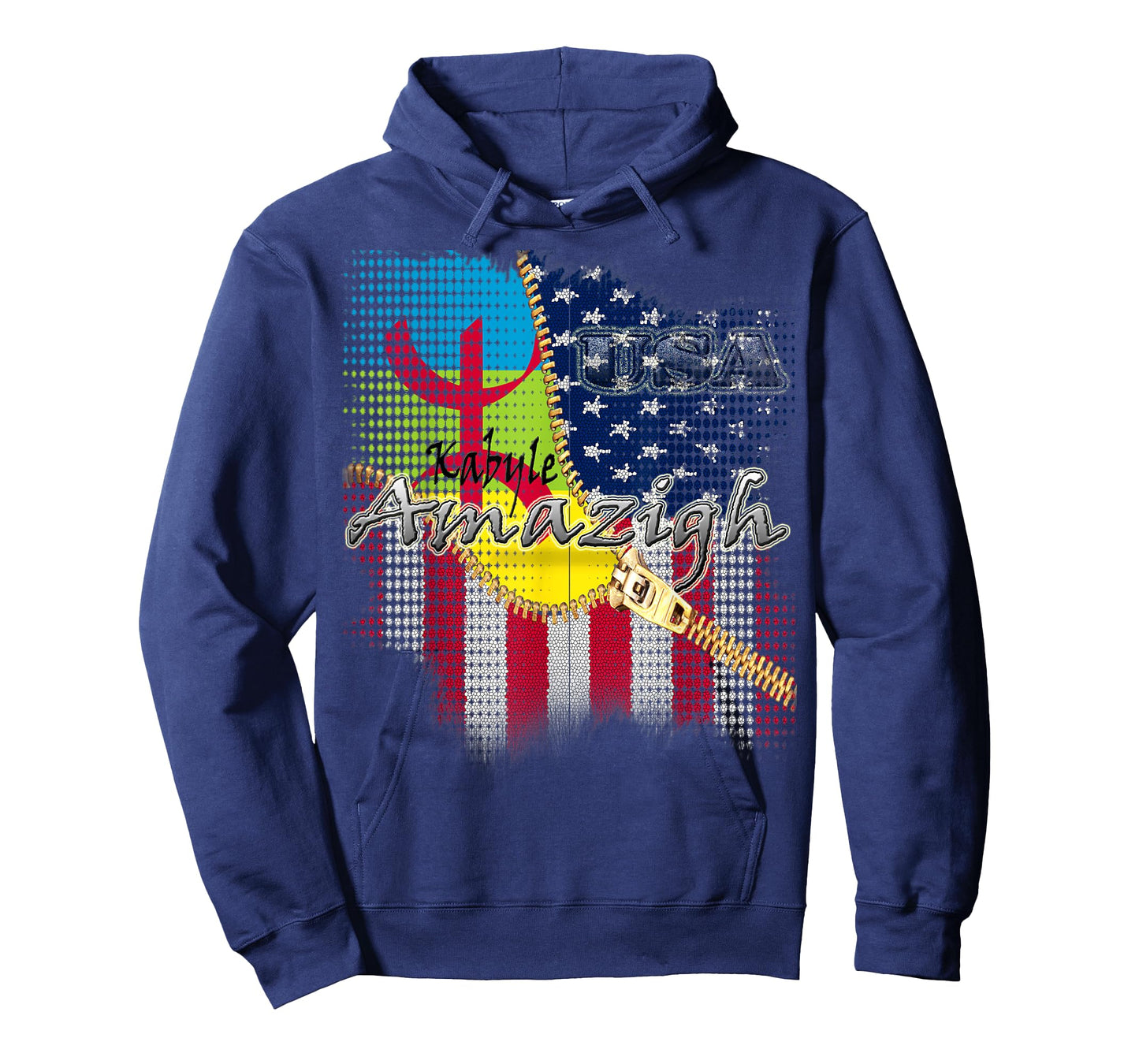 american kabyle amazigh t shirt flag for men women kids T-Shirt