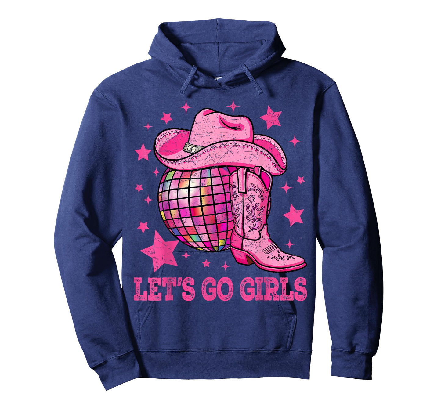 Western Disco Bachelorette Party Cowgirl Let's Go Girls T-Shirt