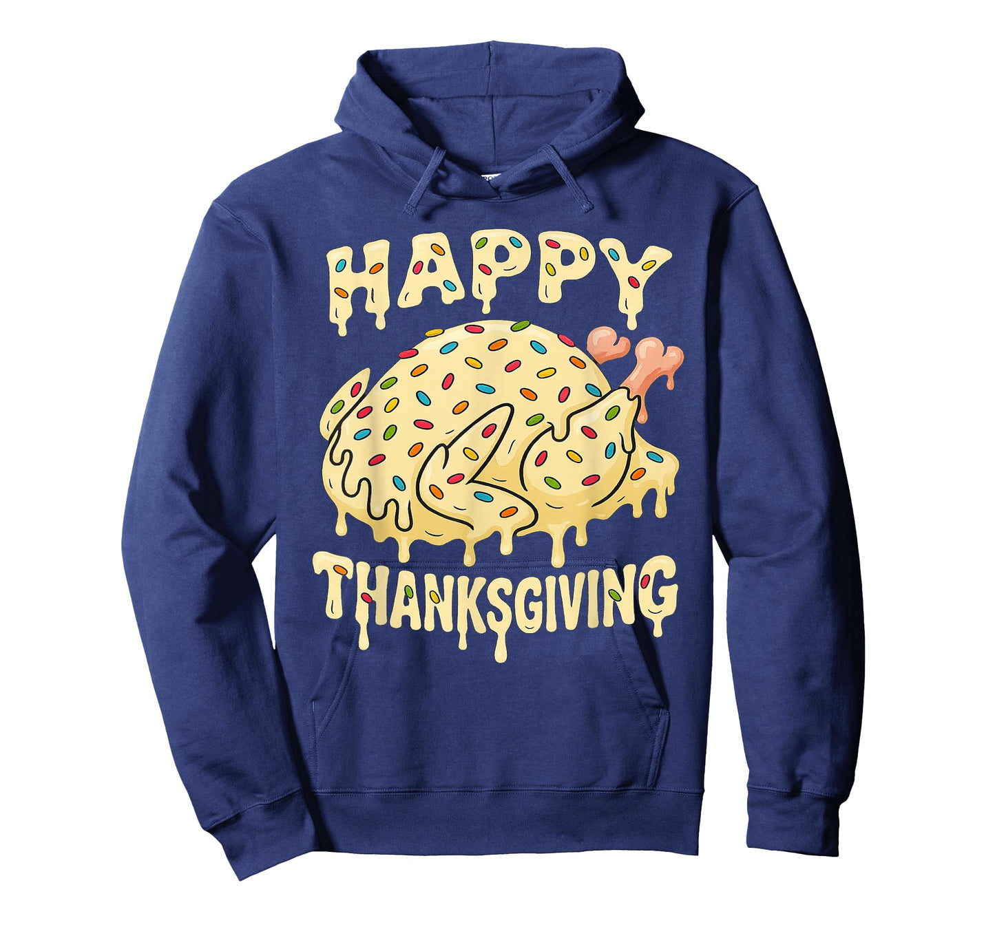 Happy Thanksgiving Drip Ice Cream Look Cool T-Shirt