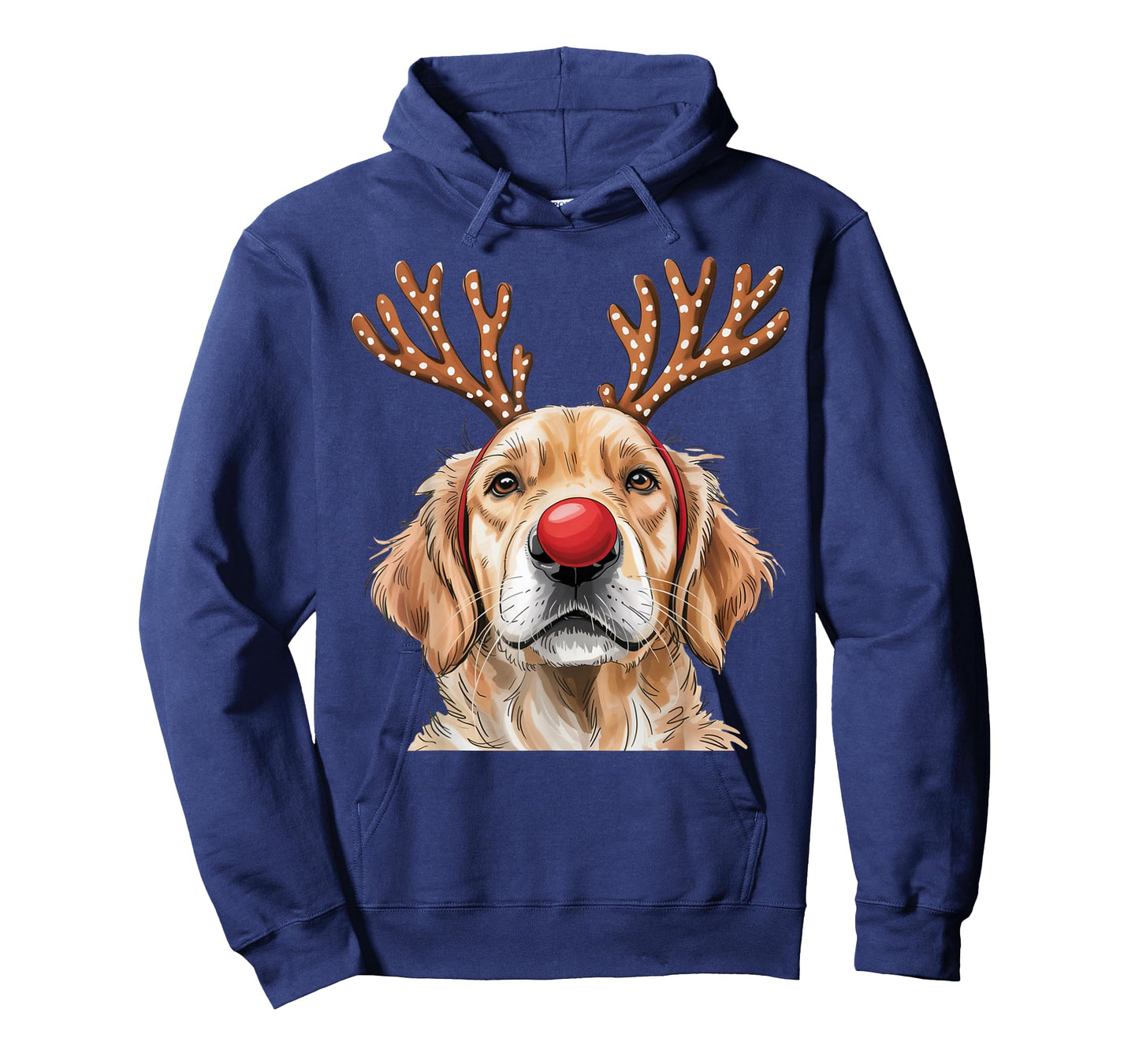 Watercolor Golden Retriever Reindeer Funny Christmas T-Shirt