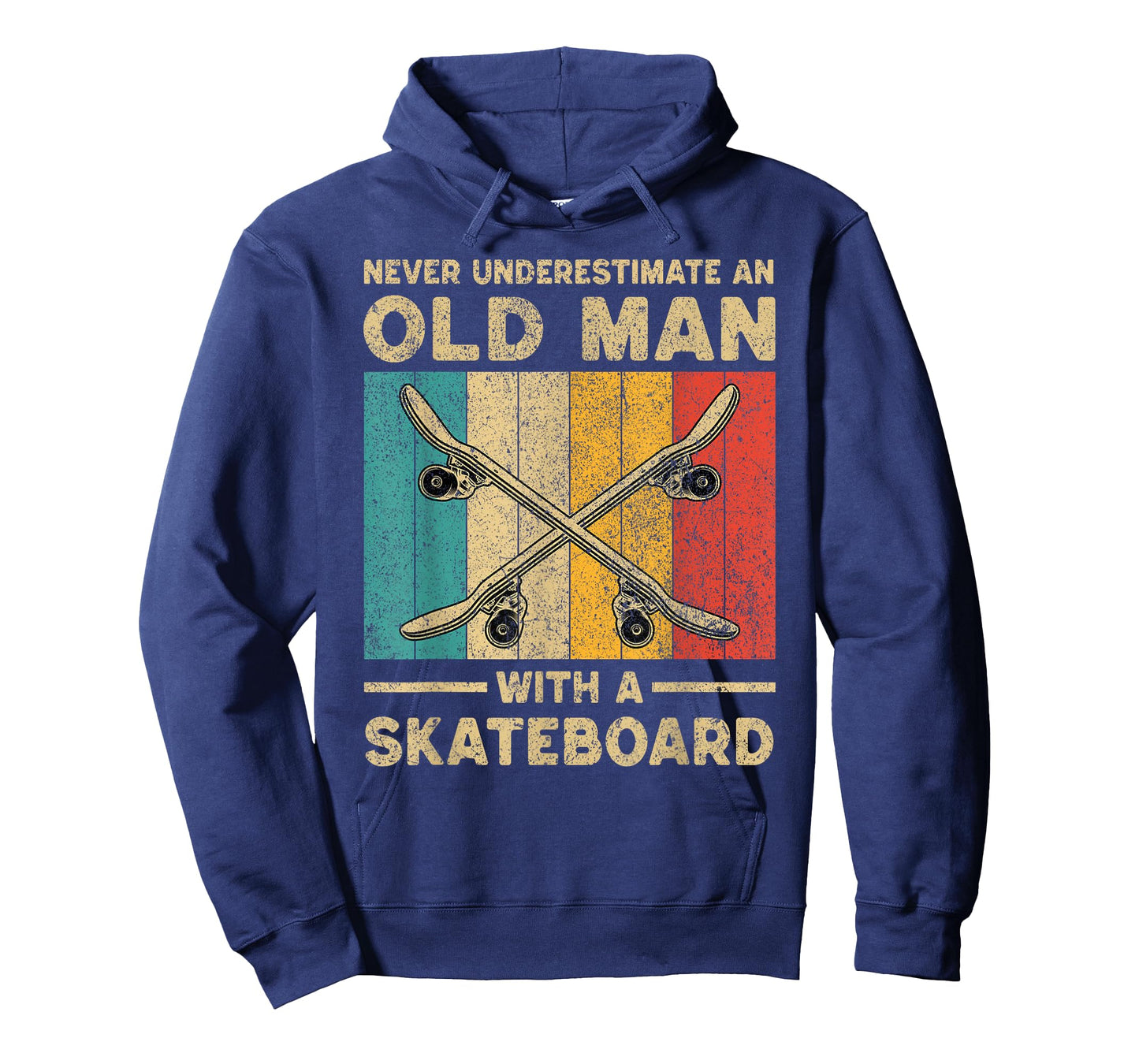 Never Underestimate Old Man With A Skateboard Skateboarding T-Shirt