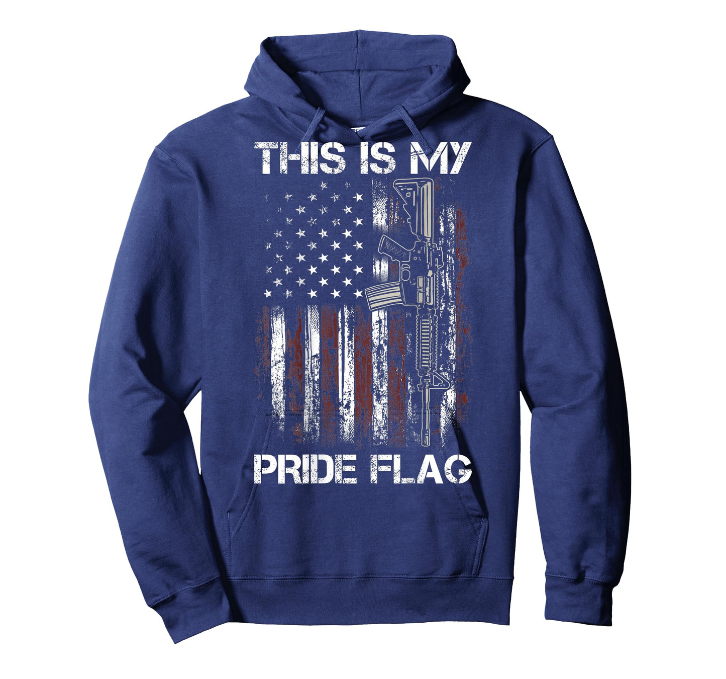 This Is My Pride Flag Gun USA American 4th of July (ON BACK) T-Shirt