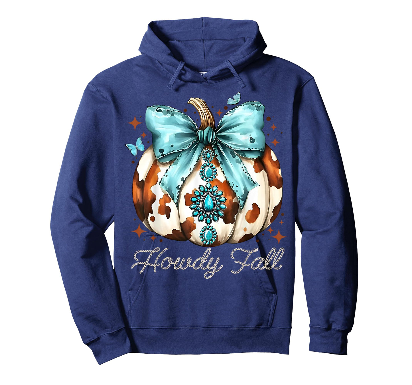 Howdy Fall Western Pumpkin Season Autumn Leaves Thanksgiving T-Shirt