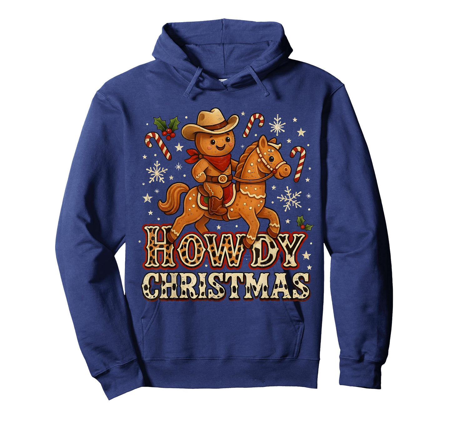 Howdy Christmas Cowboy Gingerbread Design T-Shirt