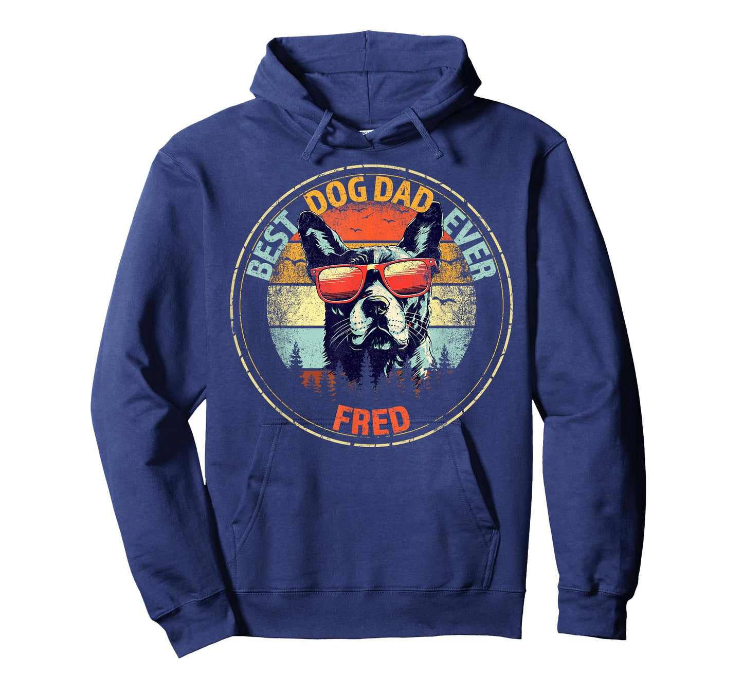 Fred Best Dog Dad Ever Funny Custom Personalized Name T-Shirt