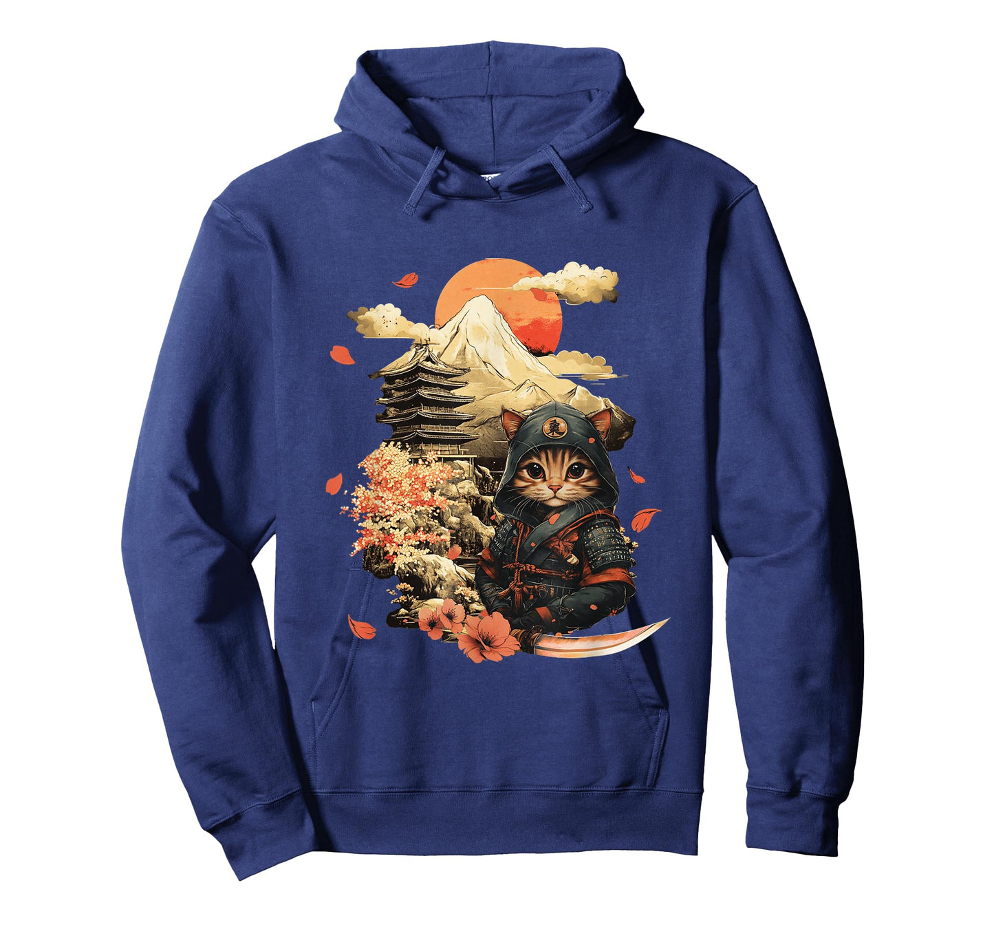 Vintage Japanese Samurai Ninja Cat Tattoo Kawaii T-Shirt