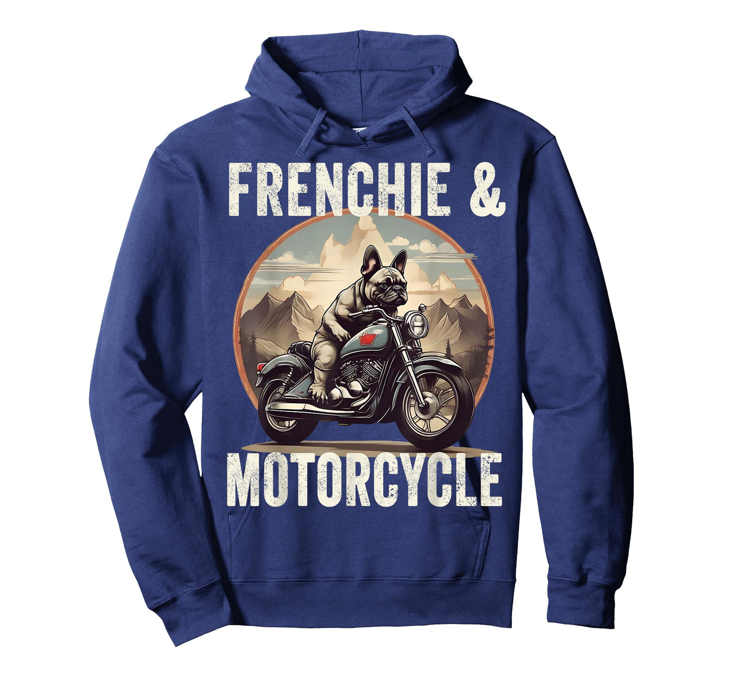 Frenchie And Motorcycle Dog Lovers Funny French Bulldog Dad Men Women T-Shirt