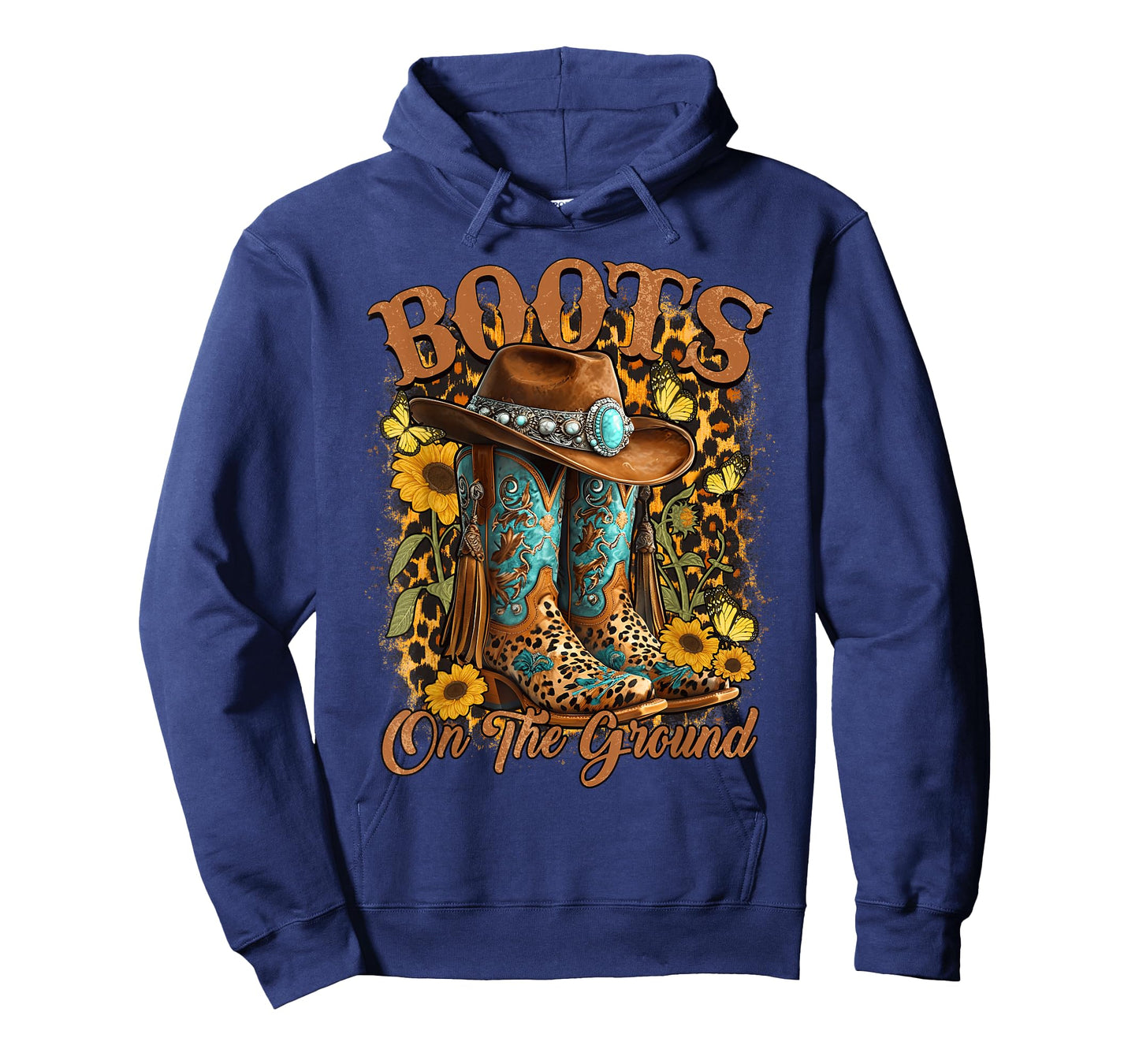 Boots On The Ground Western Cowgirl Linedance Leopard Women T-Shirt