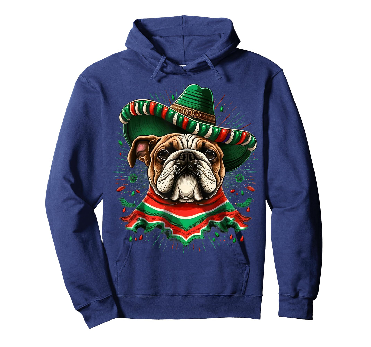 Mexico Cinco de Mayo Sombrero Mexican Bulldog T-Shirt for Men Women Kids