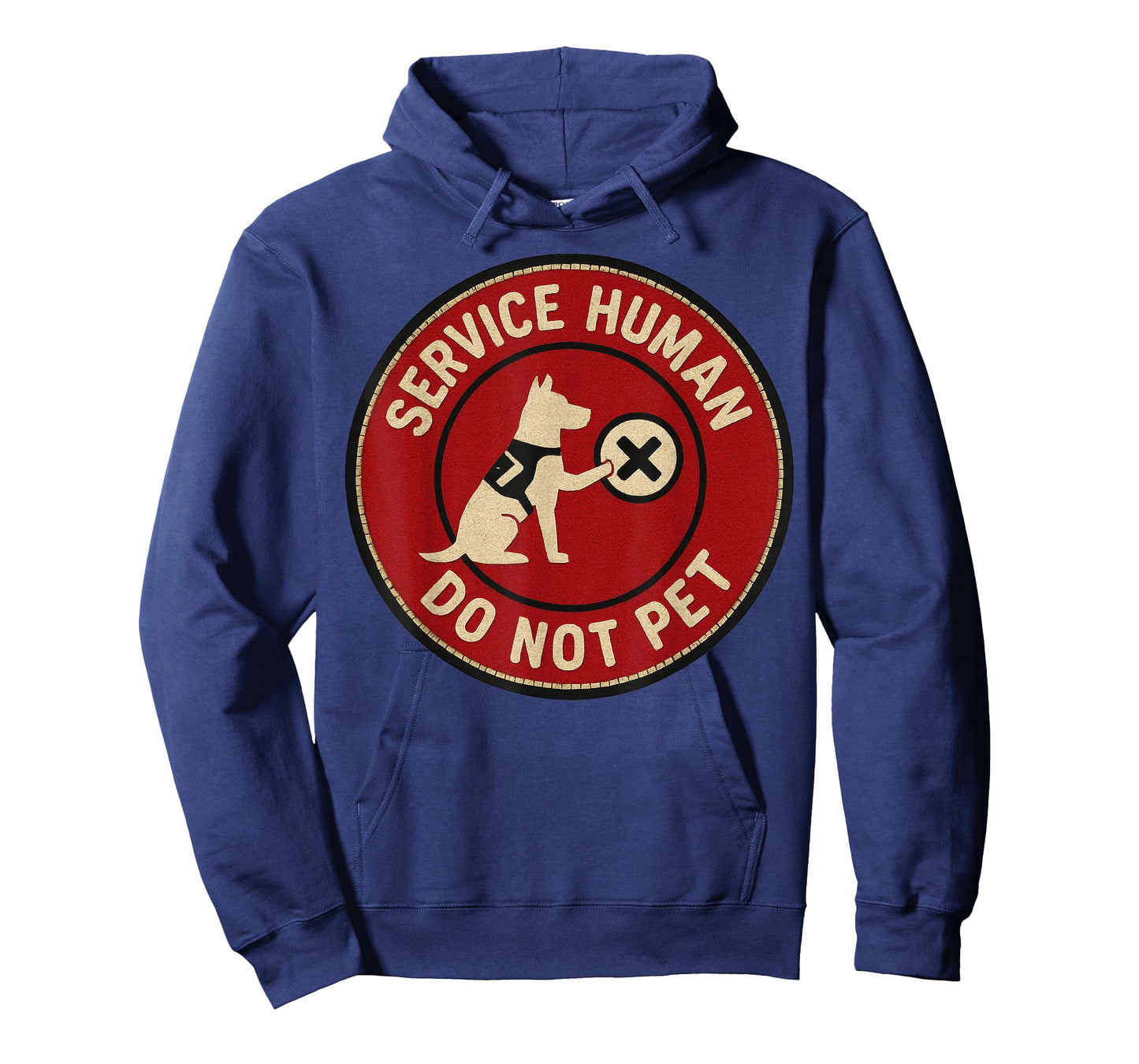 Mens Service Human Do Not Pet Vintage Sunset Support Dog Tee T-Shirt