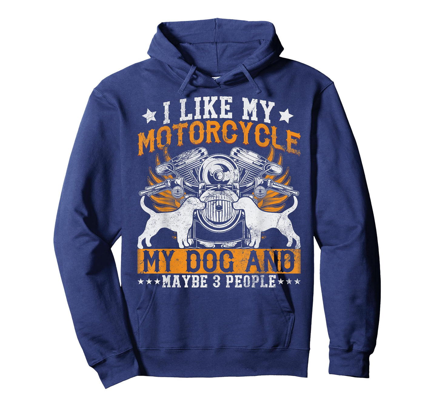 Funny Biker I like My Motorcycle, Dog & Maybe 3 People T-Shirt for Men Women Girls Kids