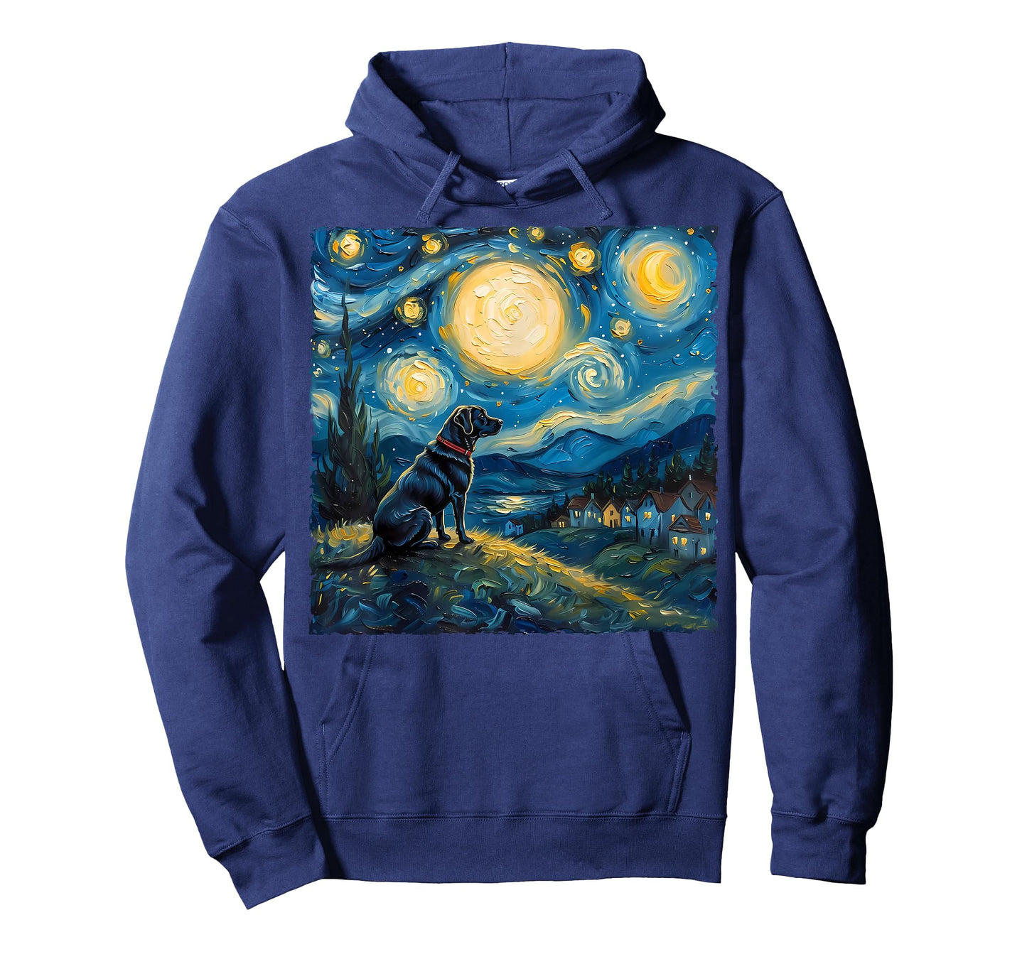 Labrador Retriever Dog Lovers Starry Night Van Gogh Style T-Shirt