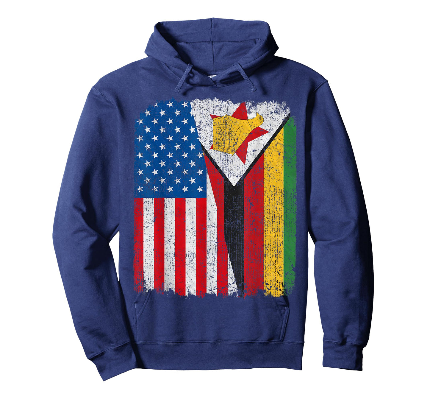 Zimbabwean American Flag Half USA Zimbabwe Root Proud T-Shirt