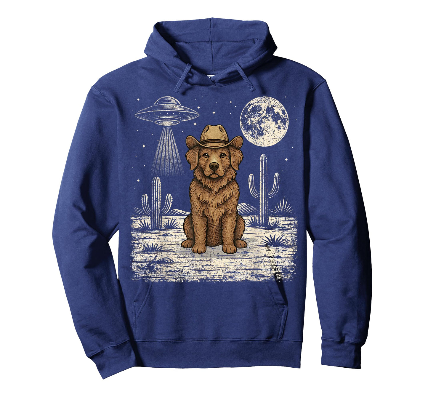 Funny Nova Scotia Duck Tolling Retriever Cowboy Western UFO T-Shirt