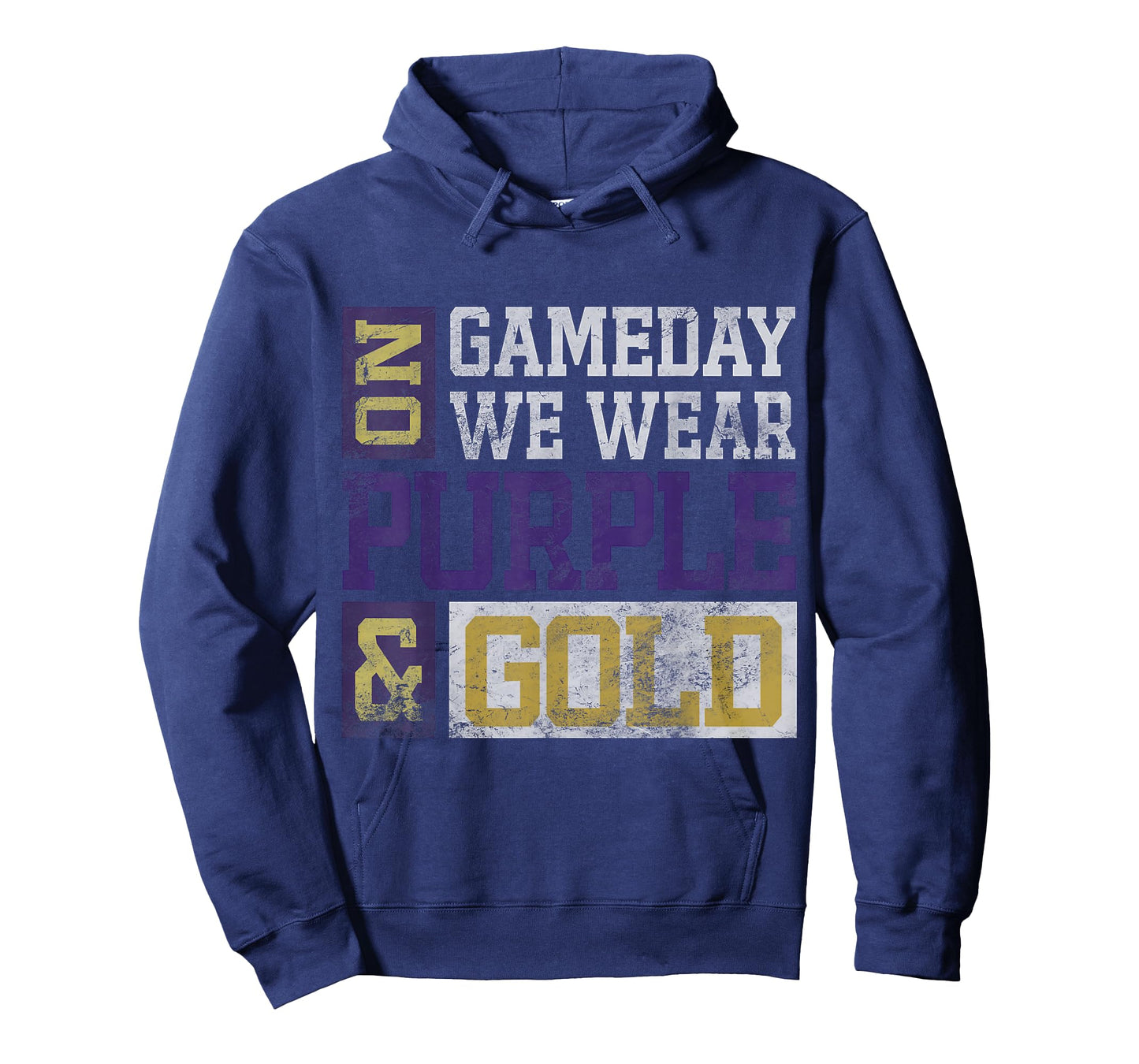 On Gameday We Wear Purple and Gold, Football Season Matching T-Shirt