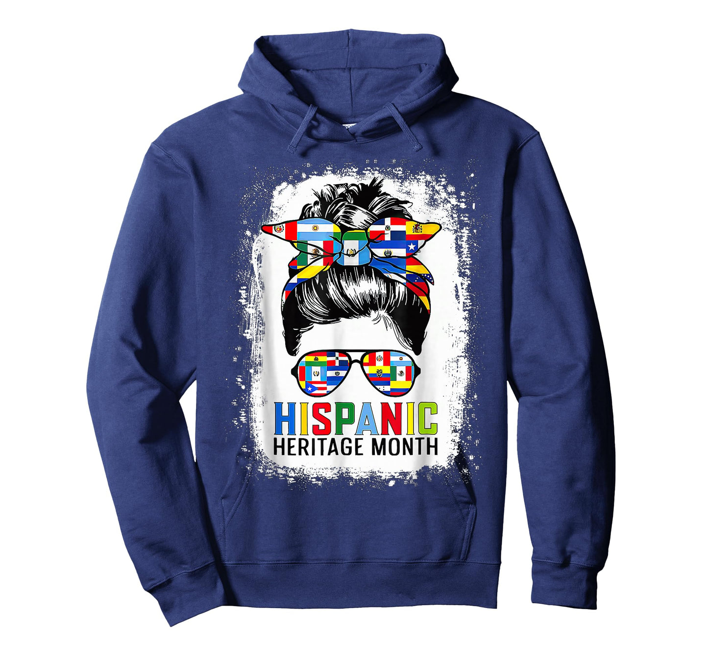 National Hispanic Heritage Month Messy Bun All Countries T-Shirt