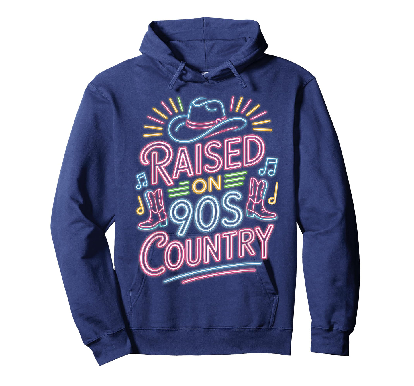 Western Cowboy Hat Boots, Raised on 90s Country Music Lovers T-Shirt