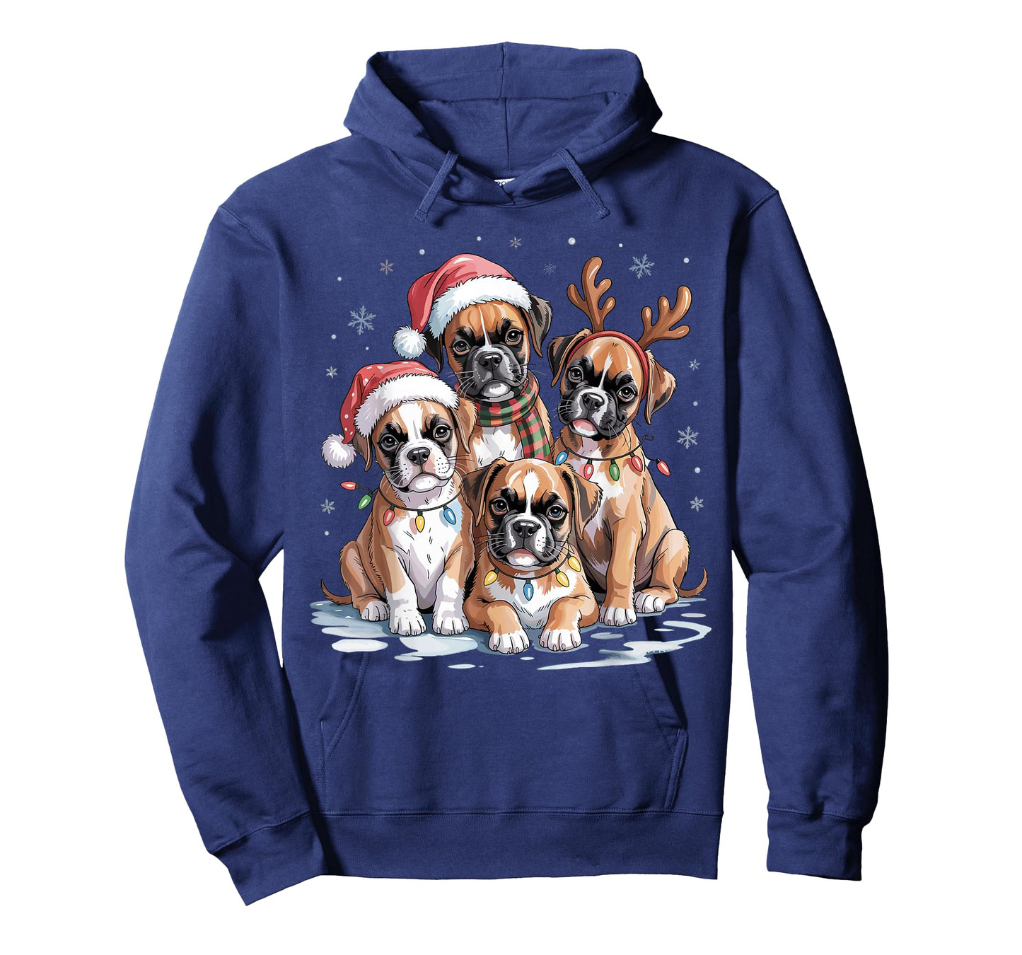 Cute Boxer Christmas Puppies Dog Lovers Funny Holiday T-Shirt