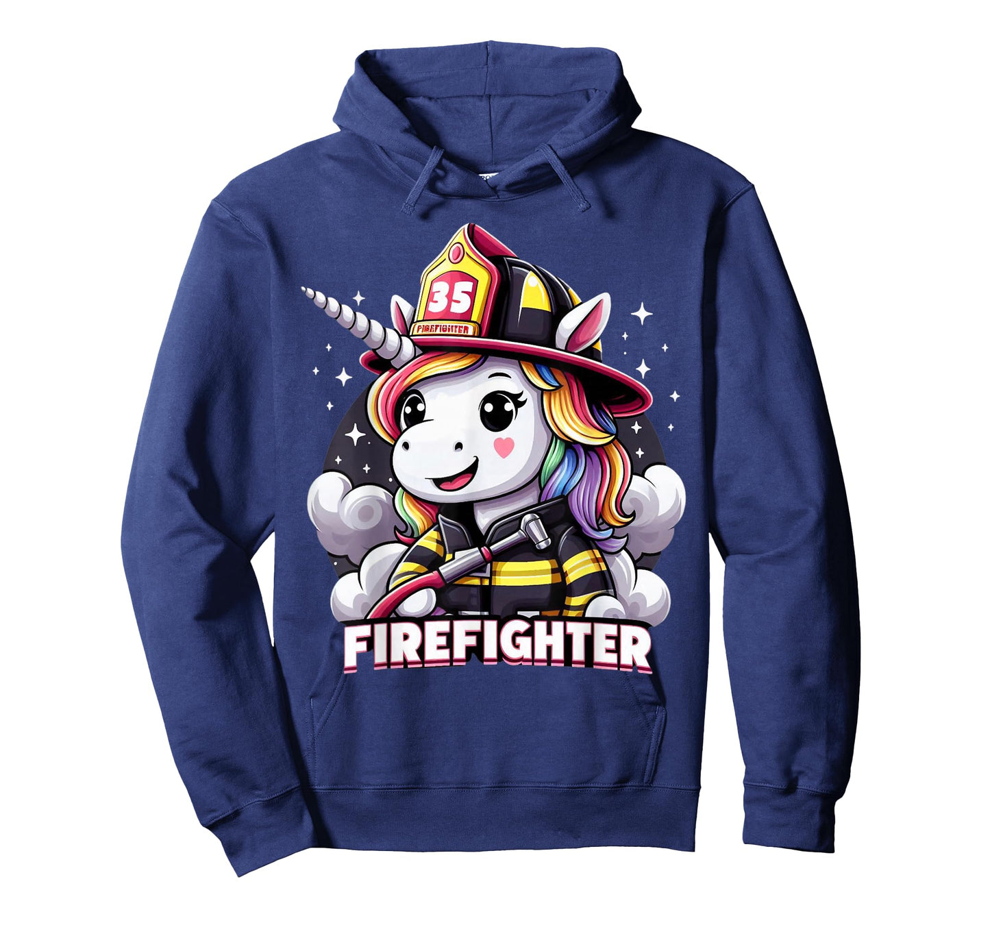 Firefighter Unicorn Kids Girls Women Rainbow Firefighting T-Shirt