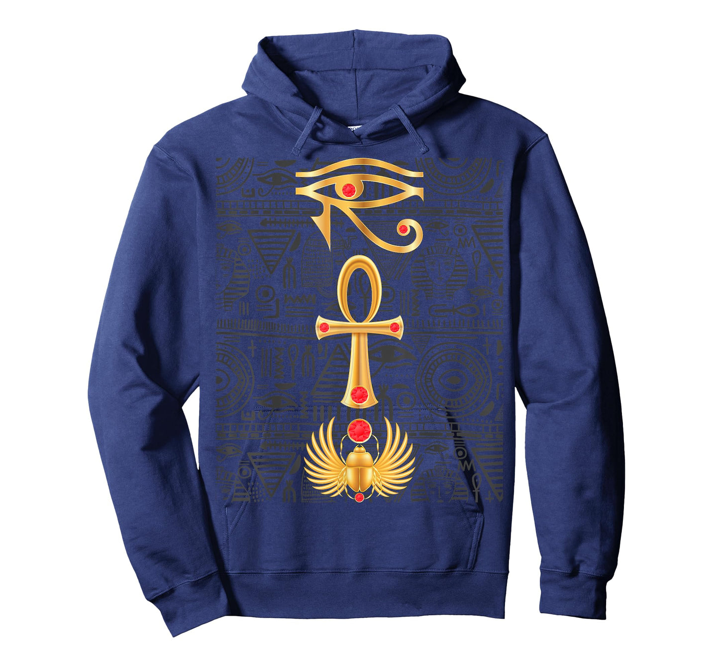 Eye of Horus Cross Ankh Scarab Hieroglyphs Ancient Egypt T-Shirt