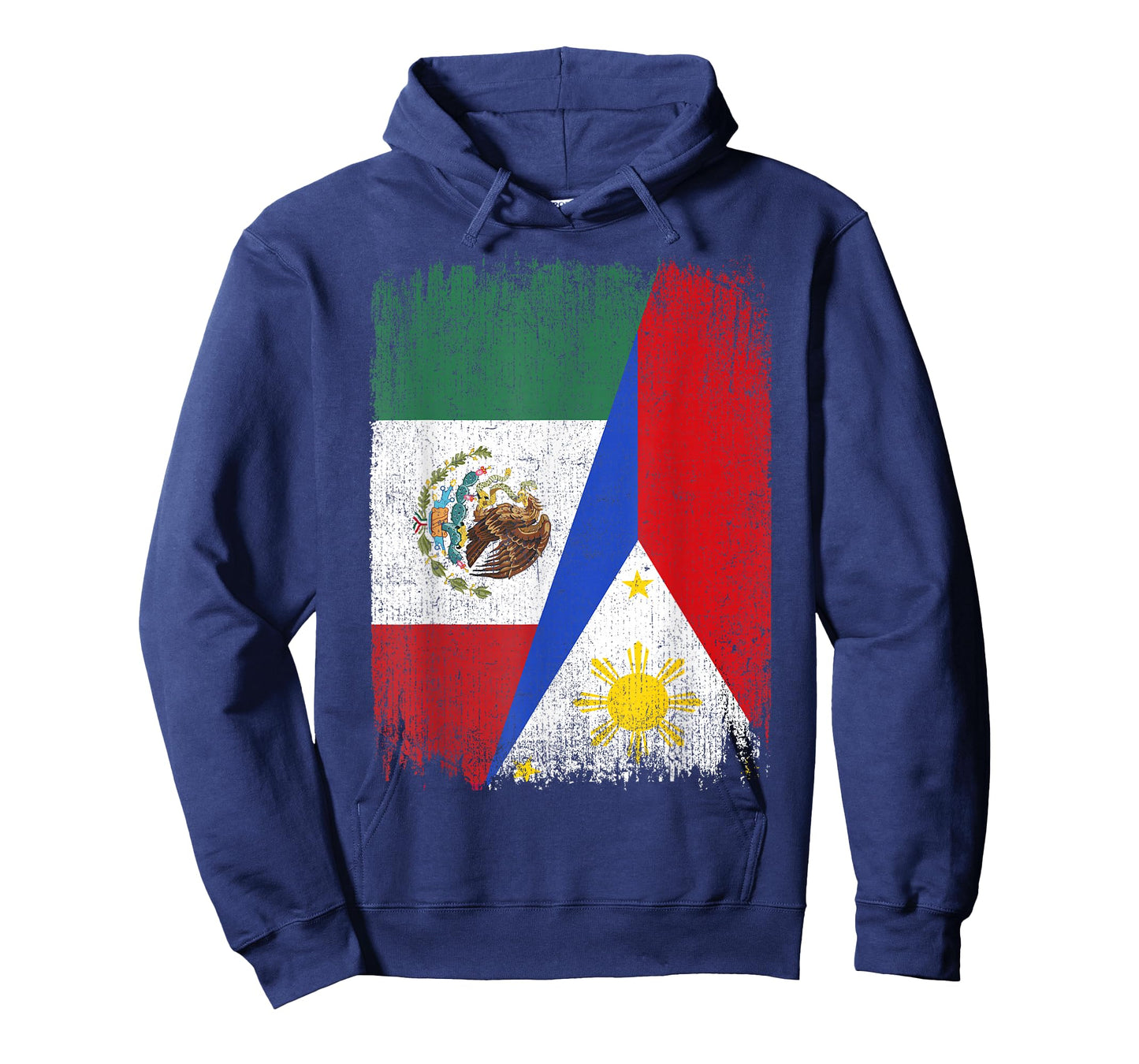 Half Mexico Philippines Flag Mexican Filipino Roots T-Shirt