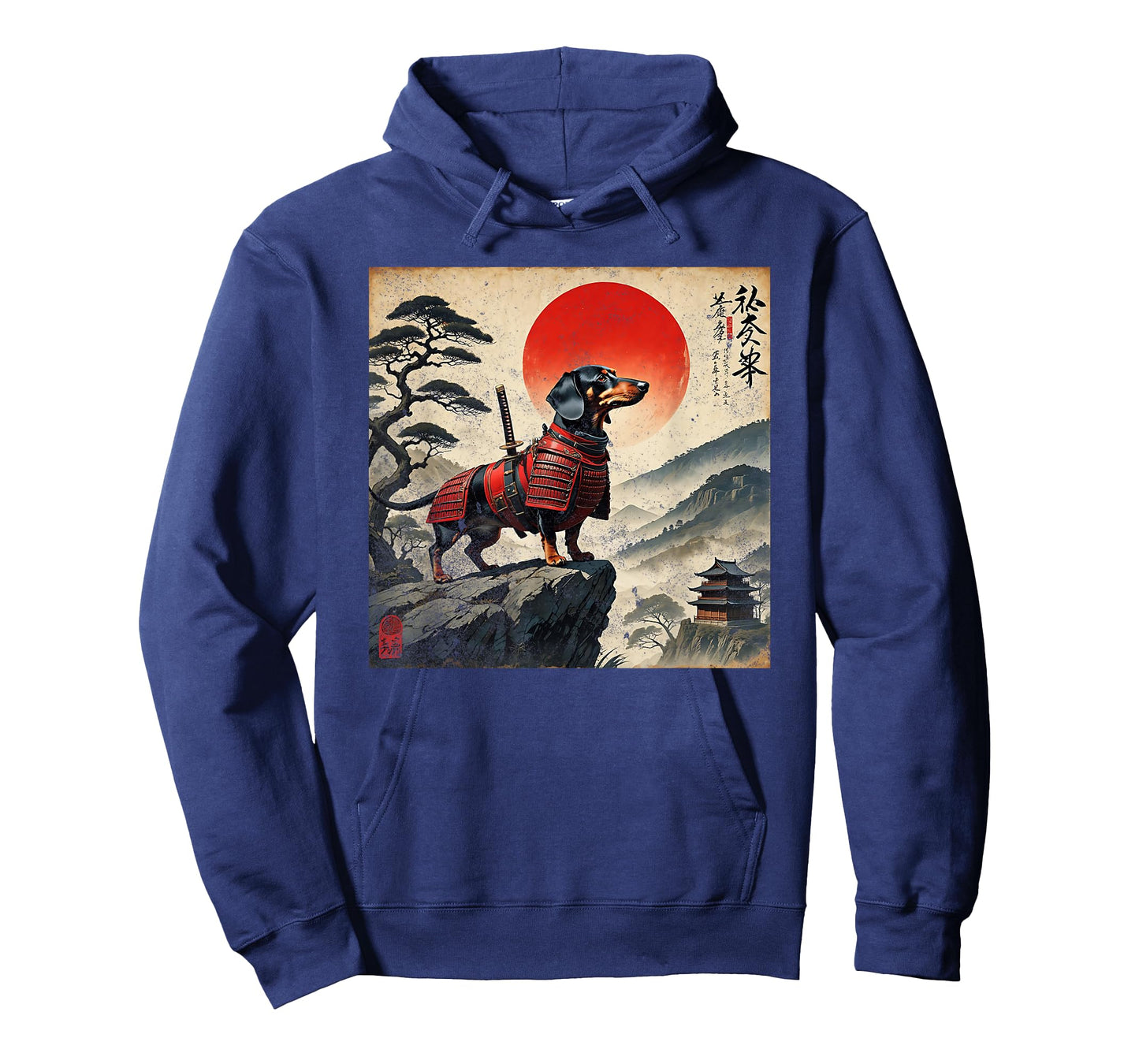 Vintage Dachshund Samurai Wiener Dog Japanese Ukiyo-e Art T-Shirt