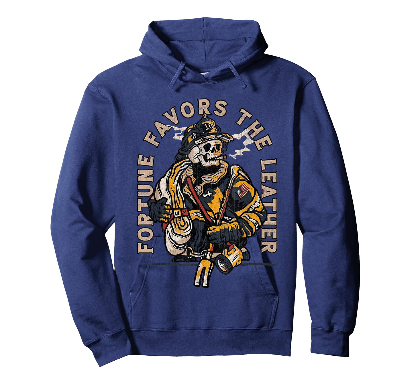 Fire Department Firefighter Fortune Favors The Leather Men T-Shirt