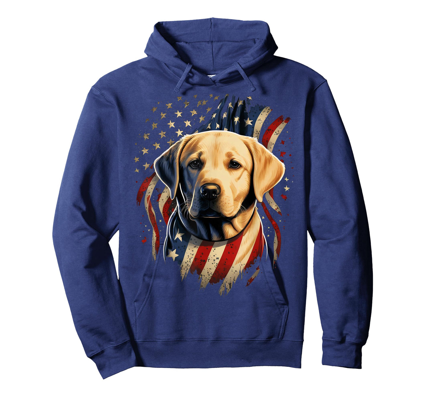 USA 4th of July Yellow Patriotic American Labrador Retriever T-Shirt
