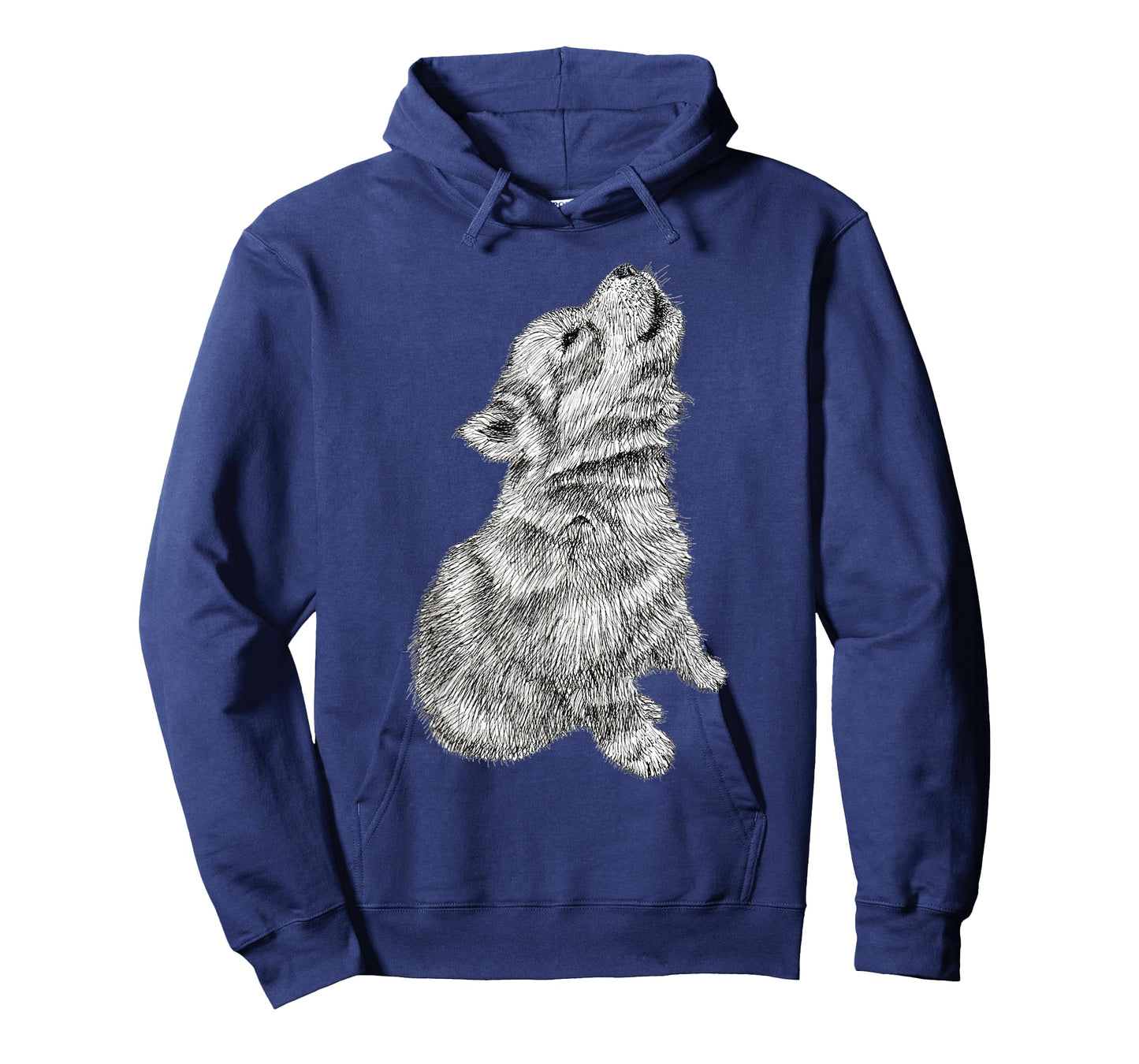 Cute Baby Howling Wolf Cub Sketch T-Shirt