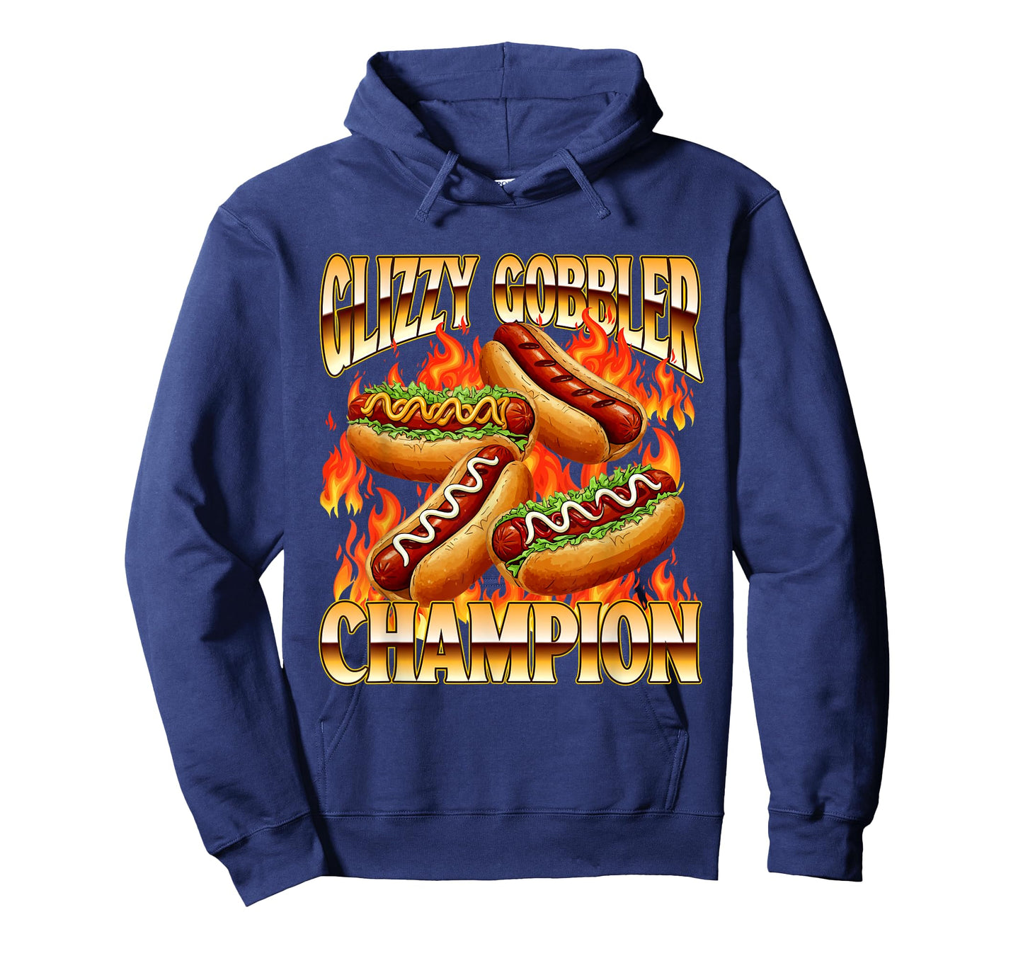 Glizzy Gobbler Champion - Hot Dog Lover Fast Food Wiener T-Shirt