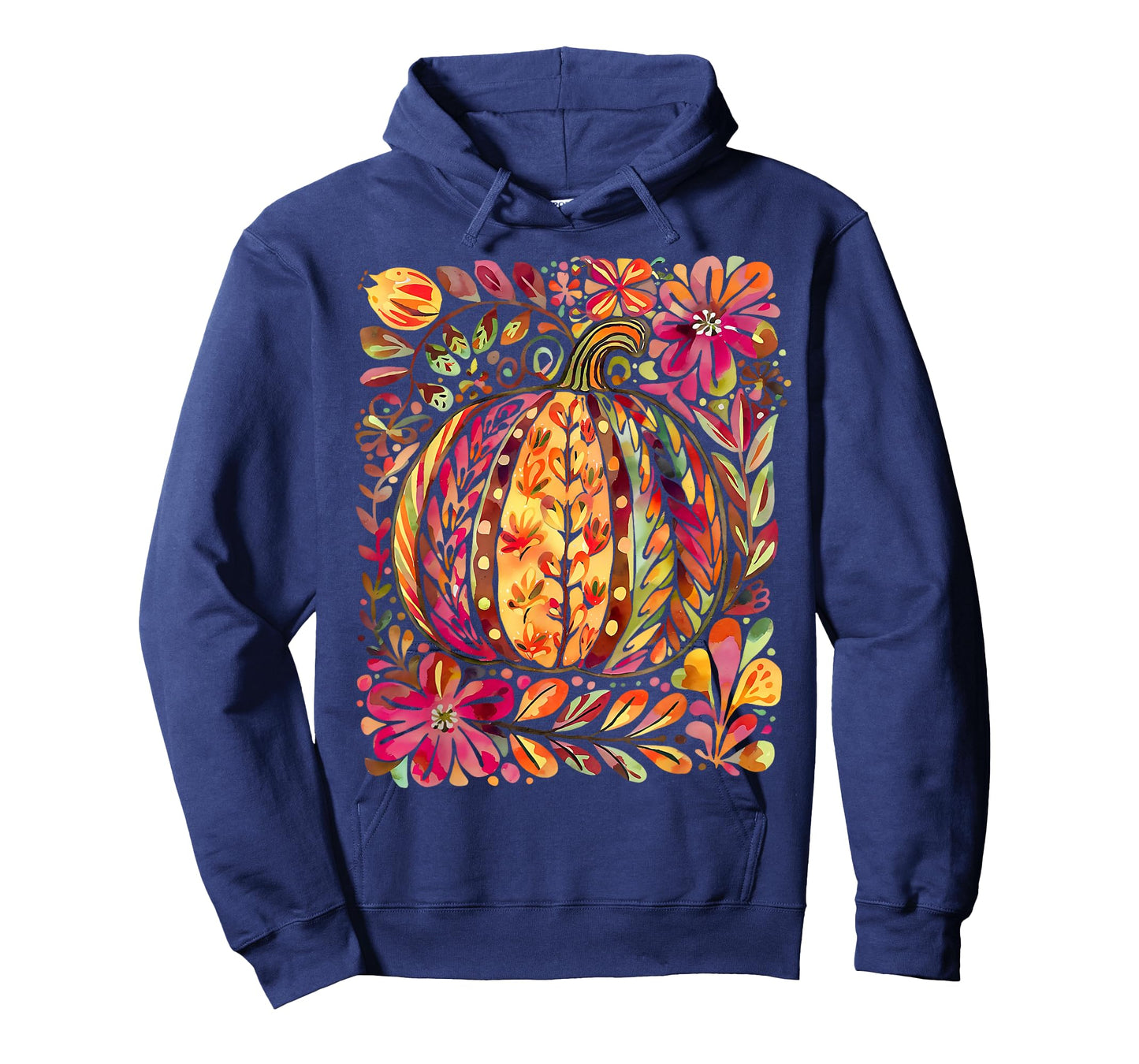 Wildflower Pumpkin Season Autumn Fall Leaves Thanksgiving T-Shirt