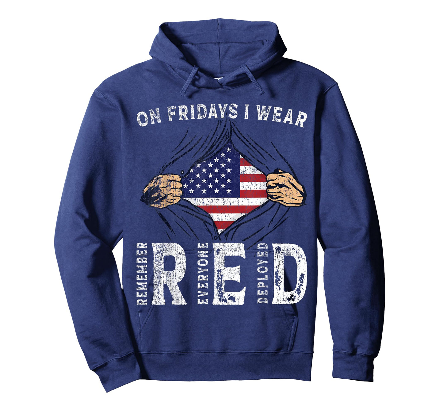 Fridays I Wear Red USA Support American Troops T-Shirt