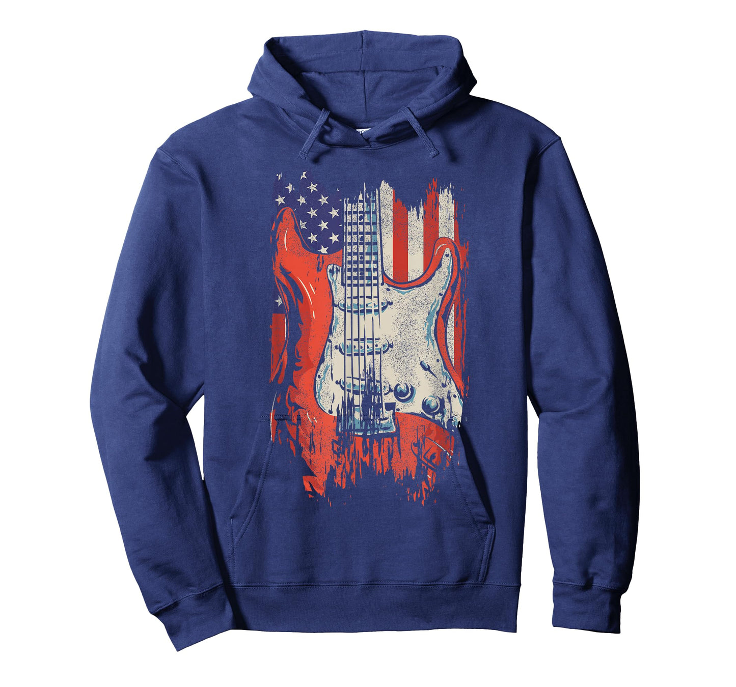 American Flag Guitar 4th of July Guitarist USA Country Music T-Shirt