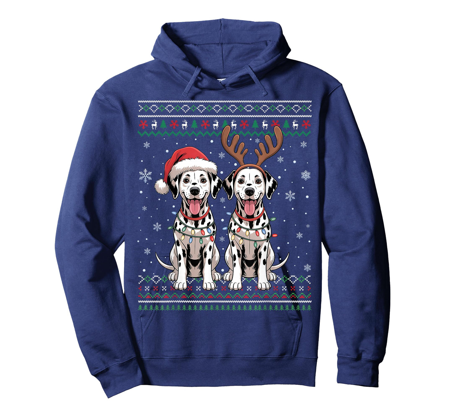 Ugly Dalmatian Dog Xmas Santa Matching Christmas Sweater T-Shirt