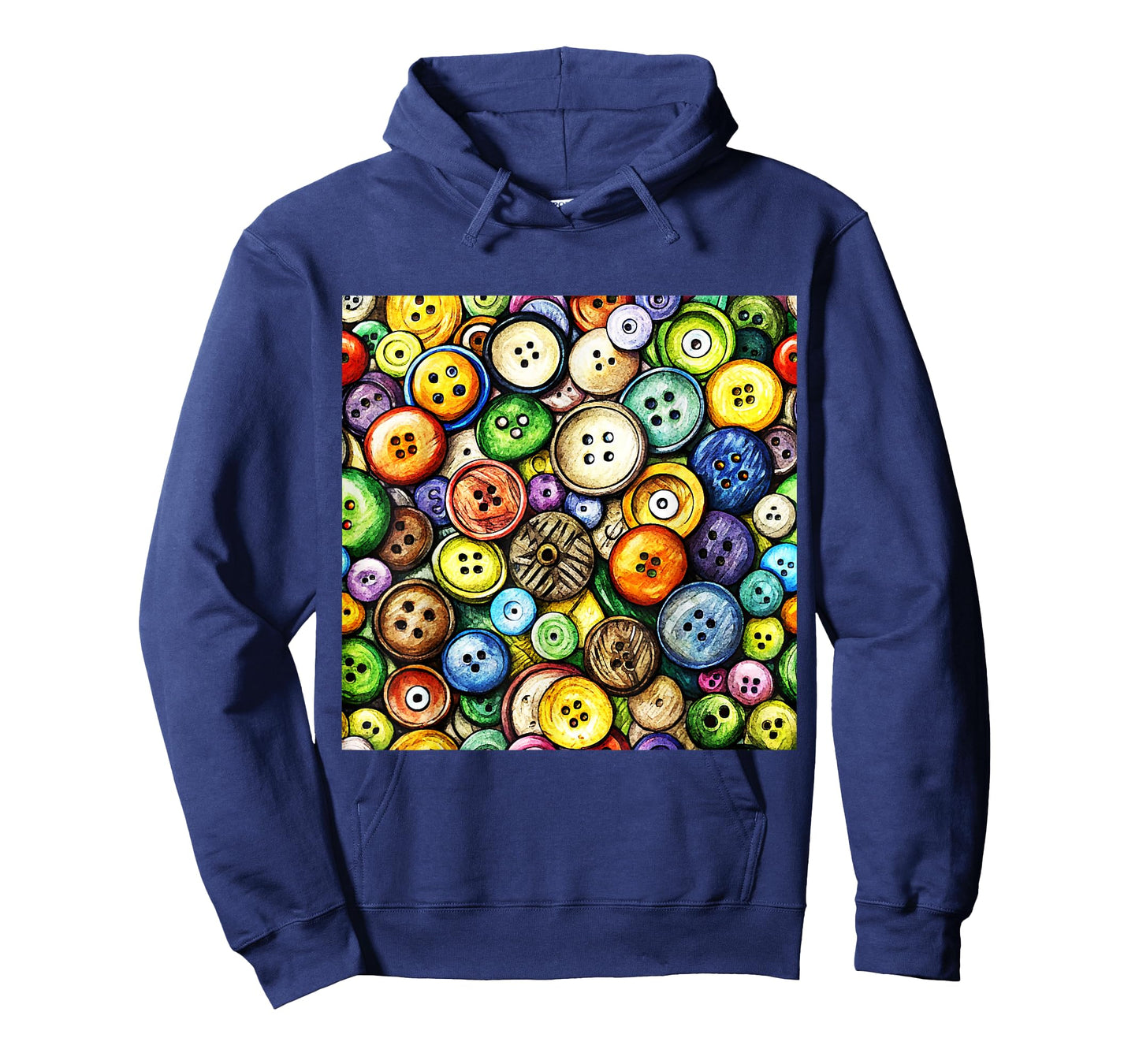 MULTICOLOR BUTTON PATTERN T-Shirt