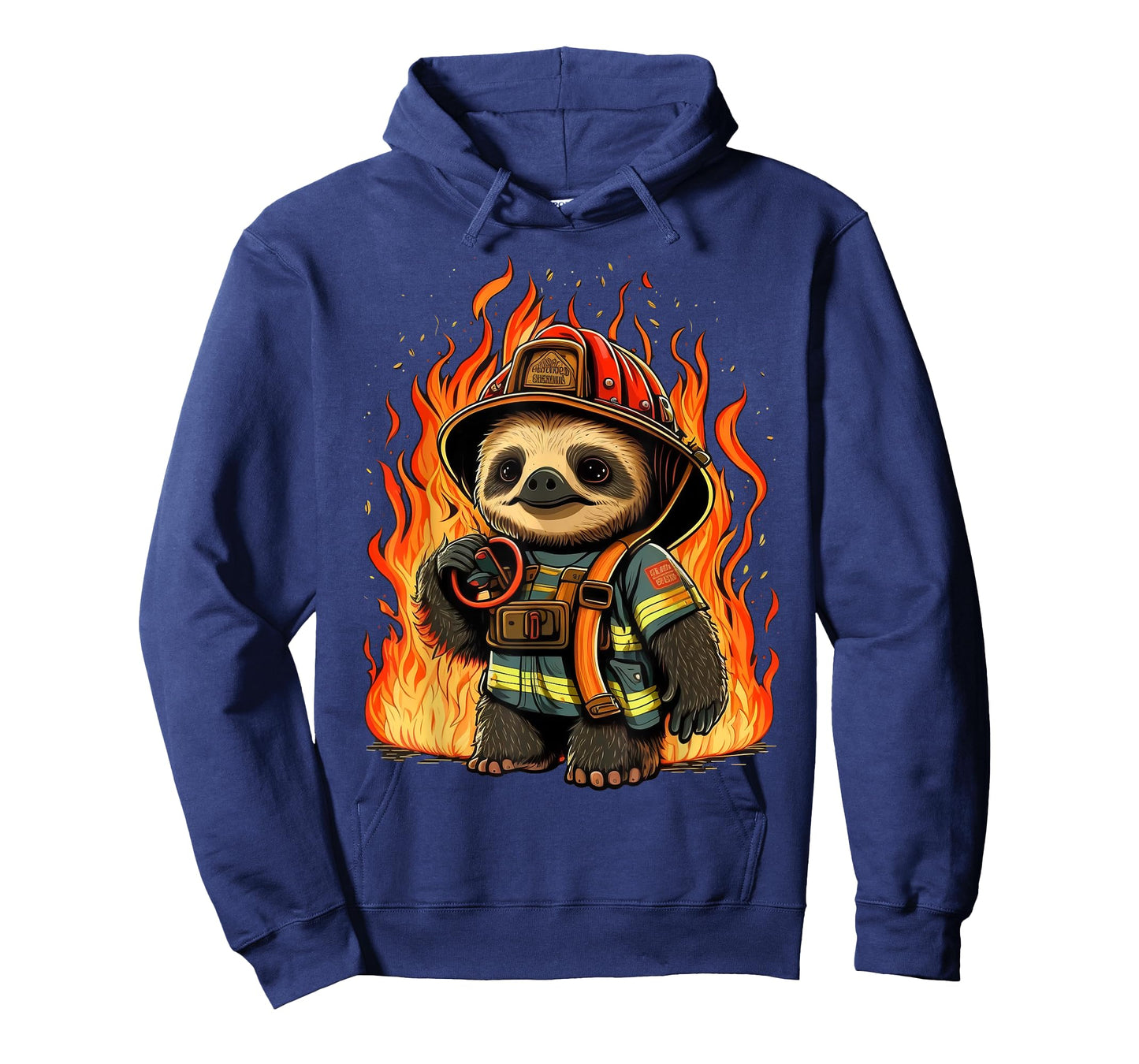 Sloth Fireman on Firefighter Sloth T-Shirt