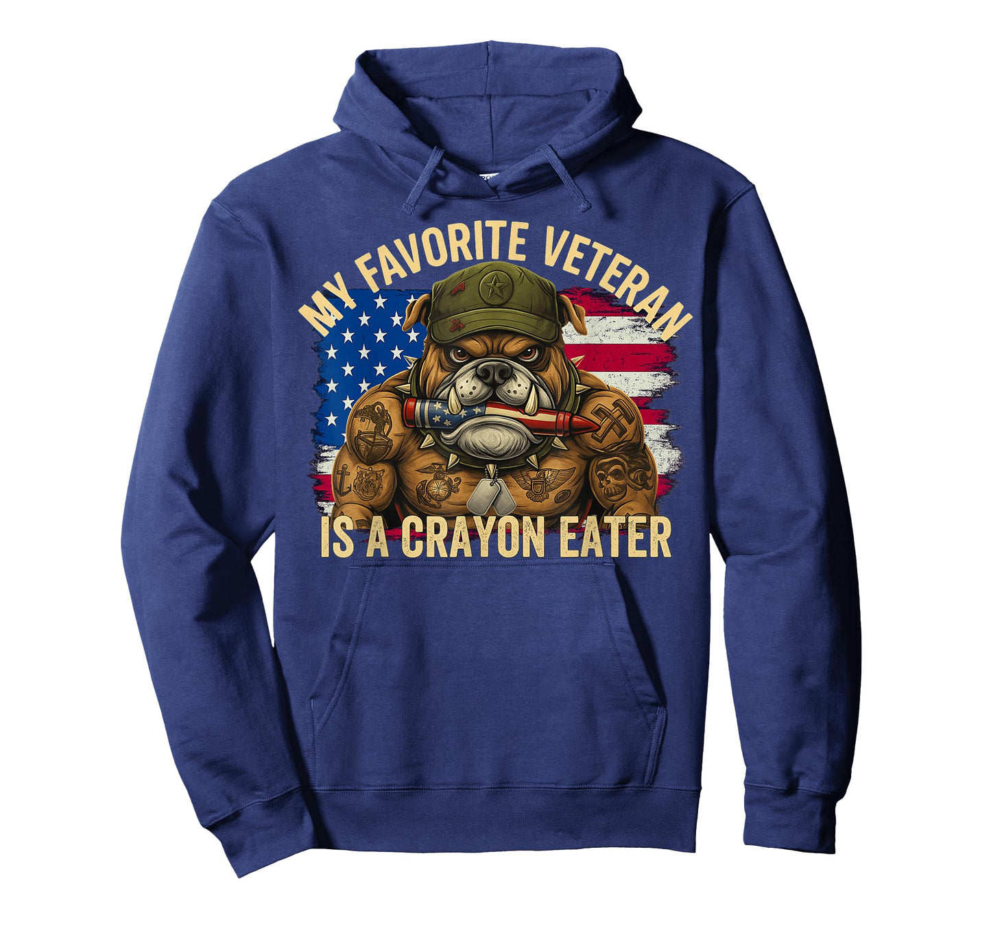 Military Corps Bulldog My Favorite Crayon Eater Veterans Day T-Shirt