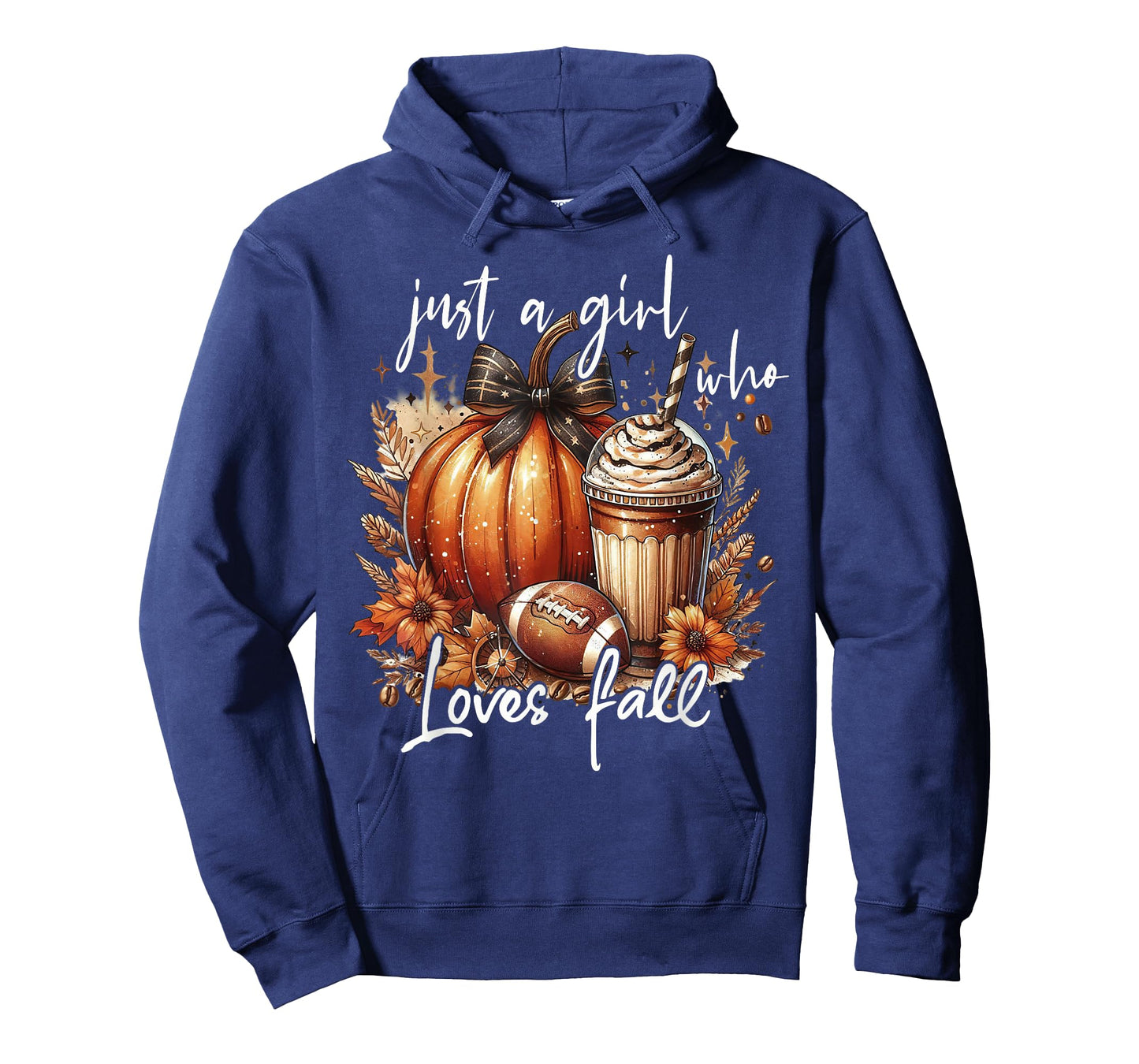 Just A Girl Who Loves Fall Pumpkin Spice Autumn Football T-Shirt