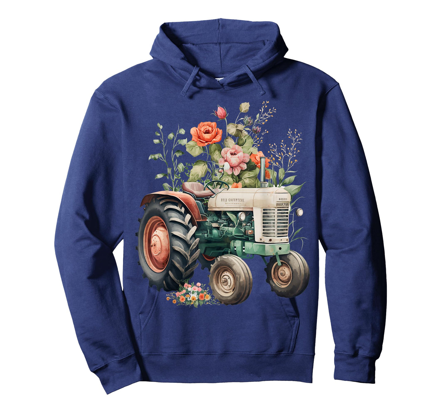 Floral Tractor Farm Graphic Tee For Women Girls T-Shirt