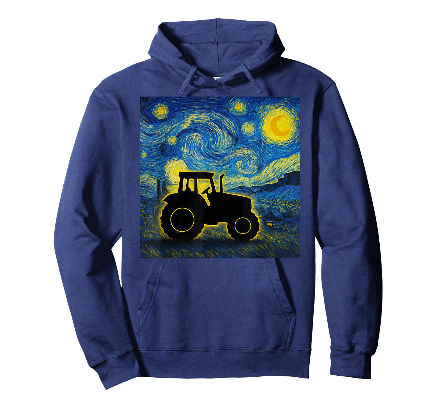 Van Gogh Starry Night Tractor Vehicle for Farmers T-Shirt
