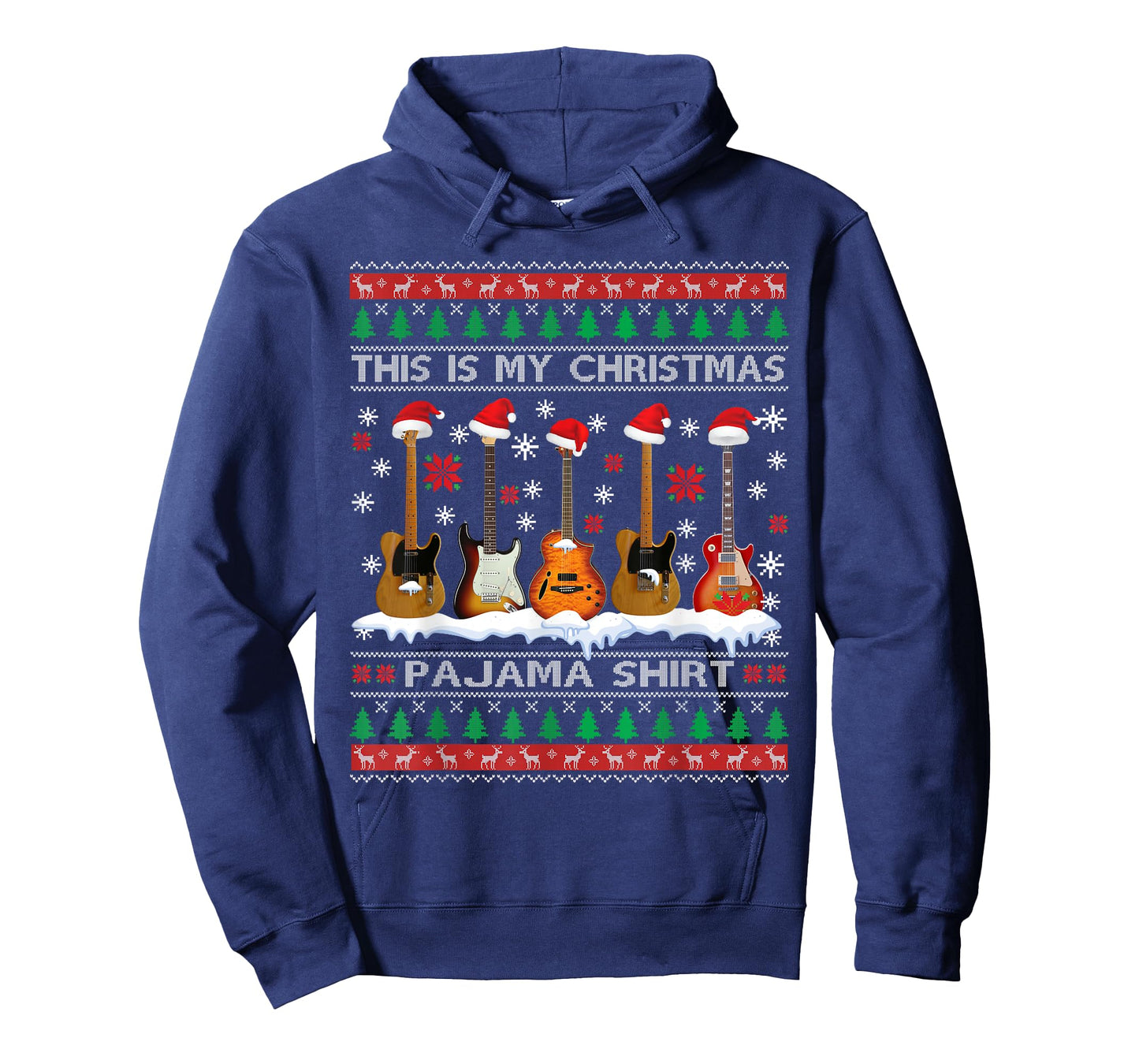 This Is My Christmas Pajama Shirt Guitar Ugly Xmas Sweater T-Shirt