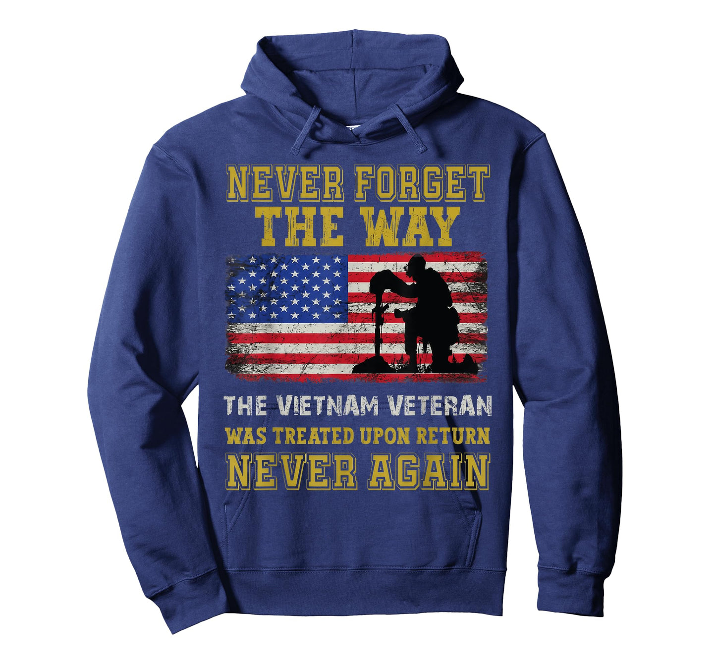 Vietnam Veteran Never Forget Quote Memorial Design T-Shirt