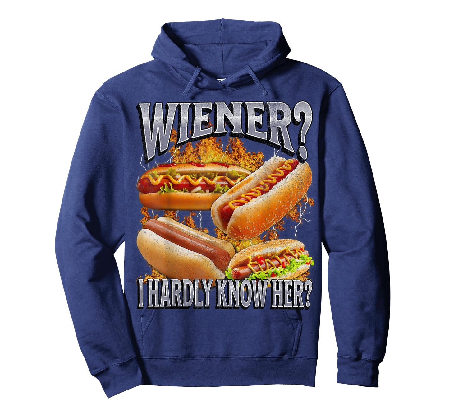 Wiener? I Hardly Know Her Funny Hot Dog Glizzy Meme Bootleg Men Women T-Shirt
