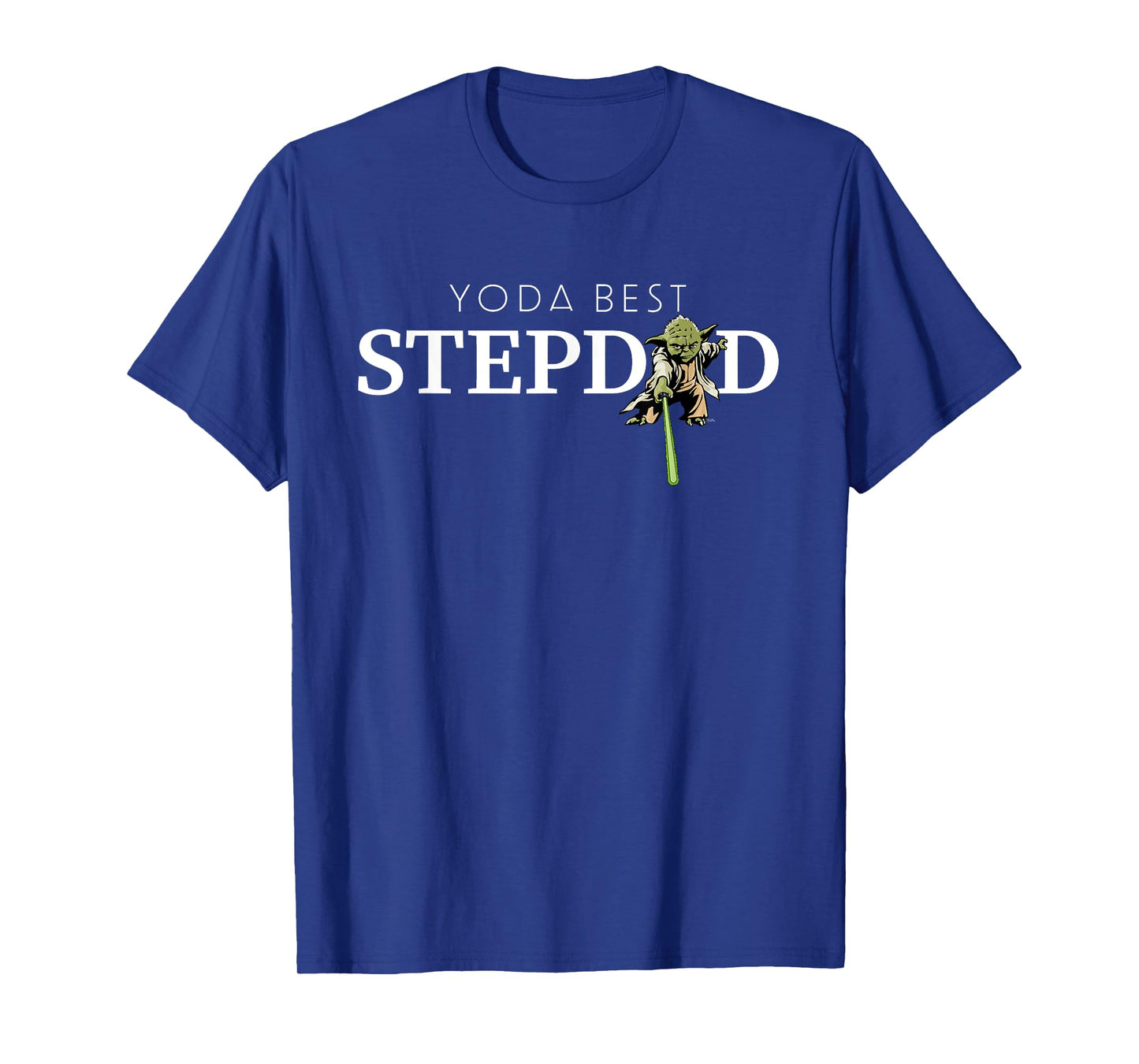 Star Wars Yoda Lightsaber Best Stepdad Birthday Father's Day T-Shirt